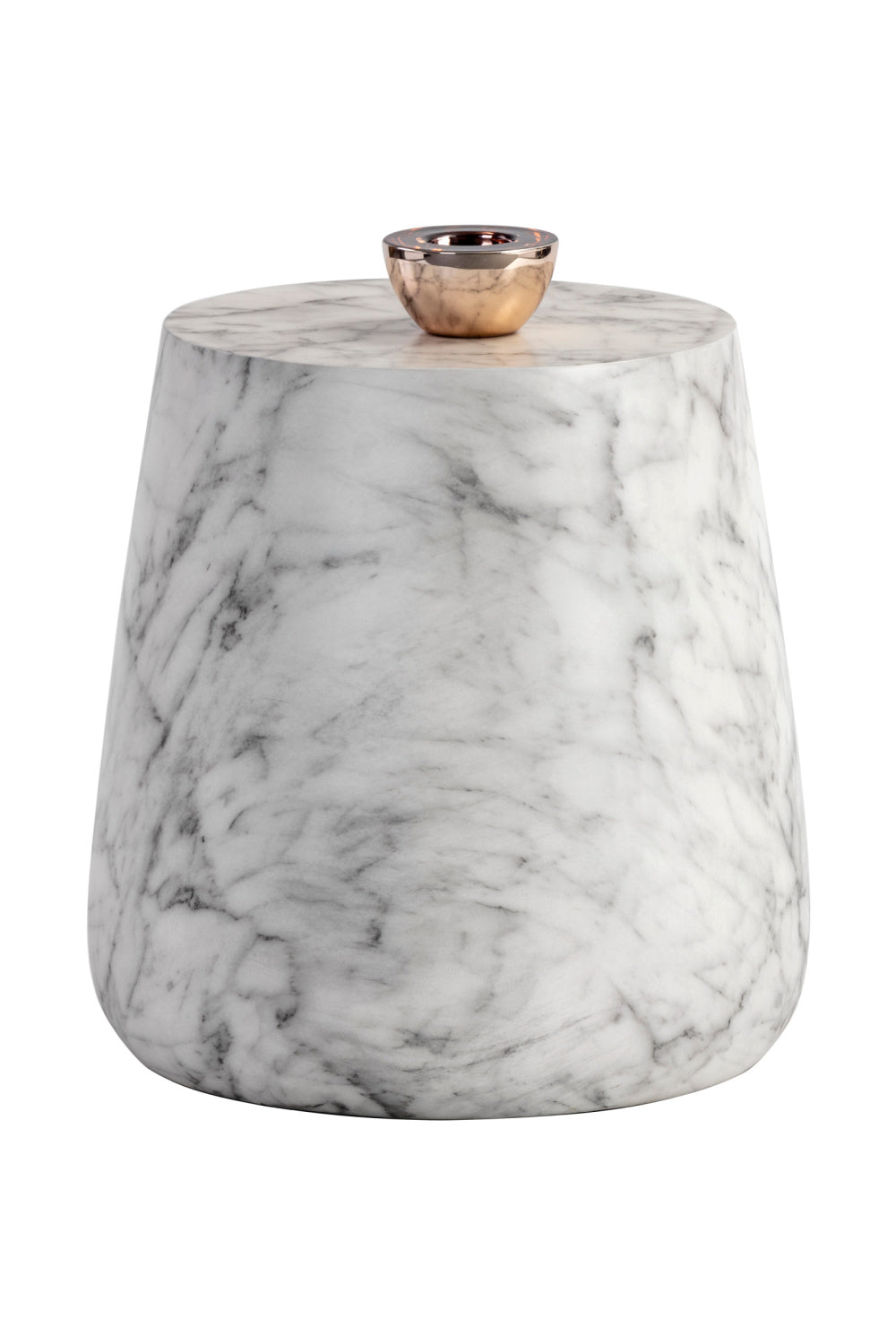 Marble Look Indoor/Outdoor Concrete End Table by Splendido Aries Outdoor Side Table, alternate view 3