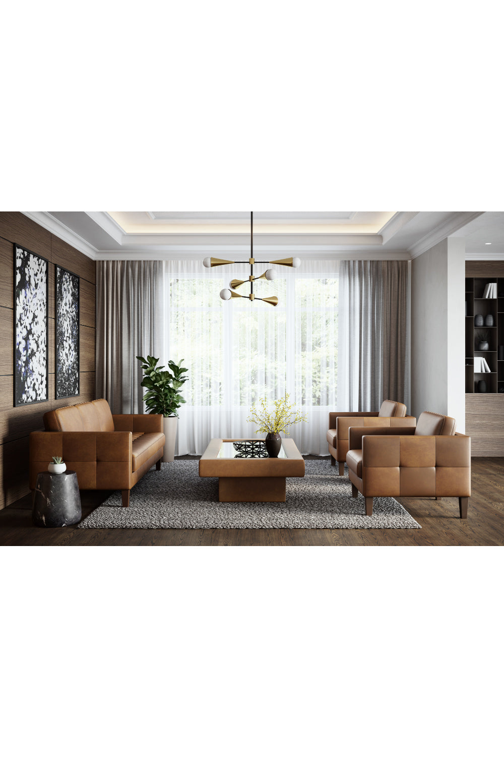 Marble Look Indoor/Outdoor Concrete End Table by Splendido Aries Outdoor Side Table, alternate view 16