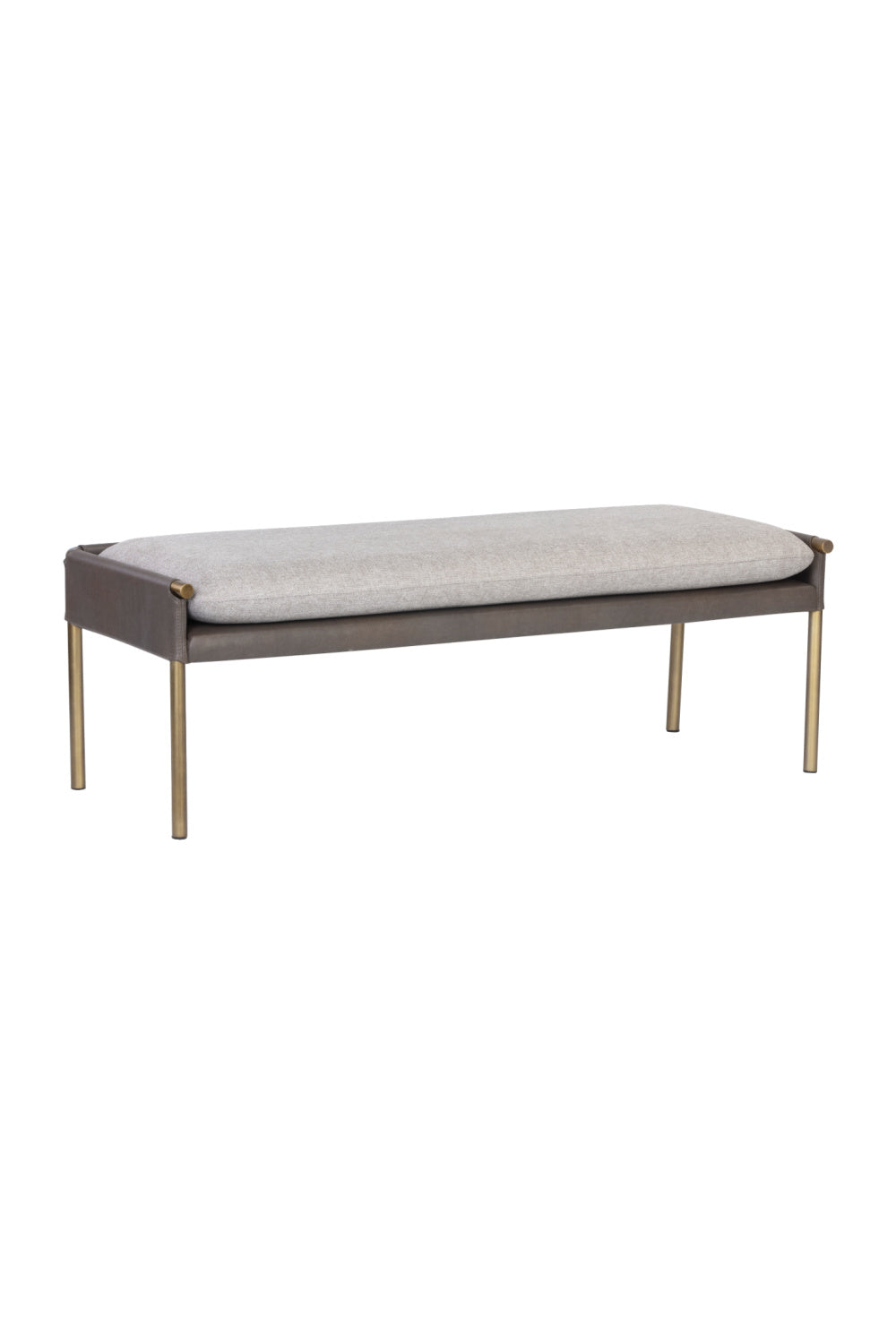 Brass Frame Modern Bench by Splendido Bellevue, alternate view 11