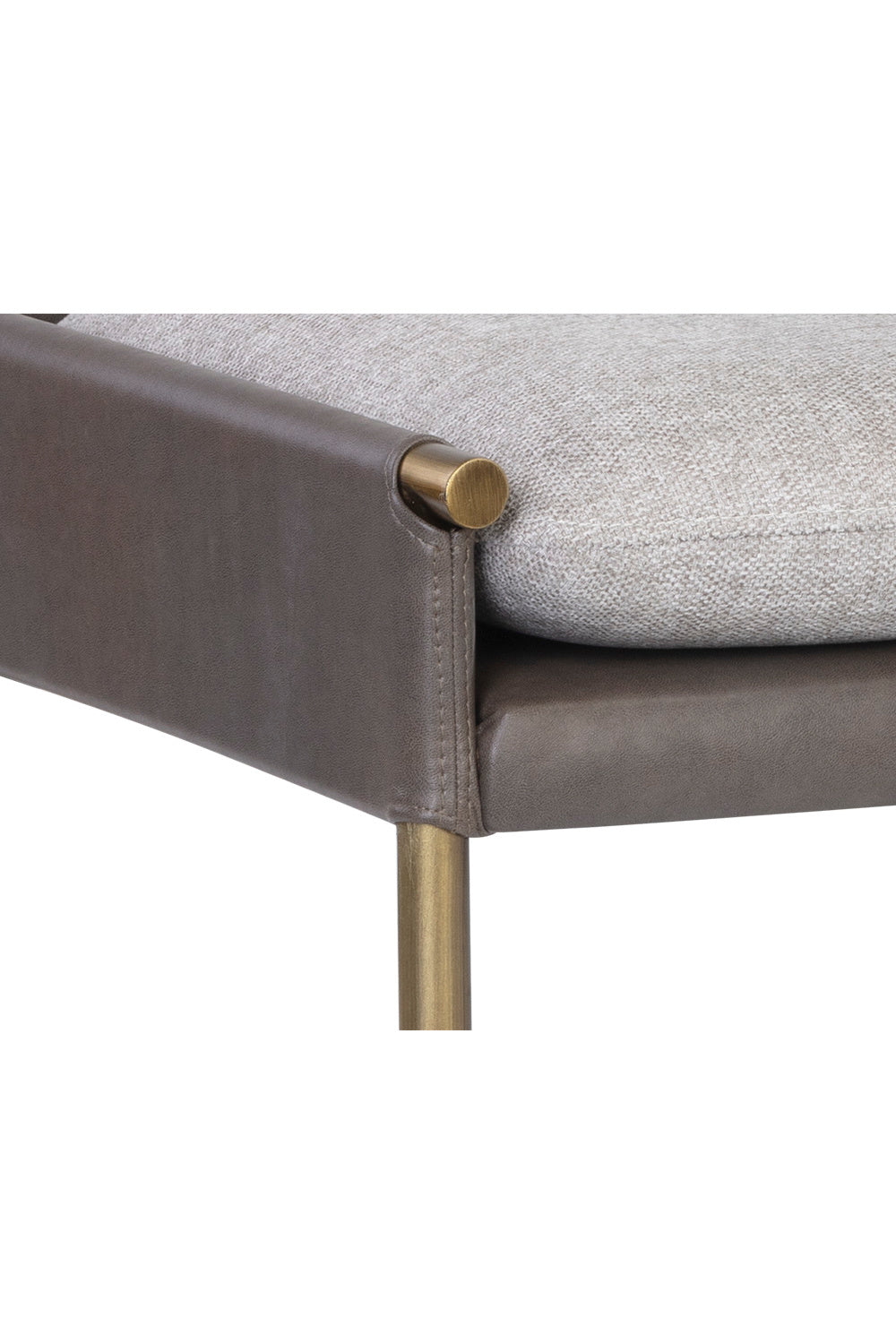 Brass Frame Modern Bench by Splendido Bellevue, alternate view 13