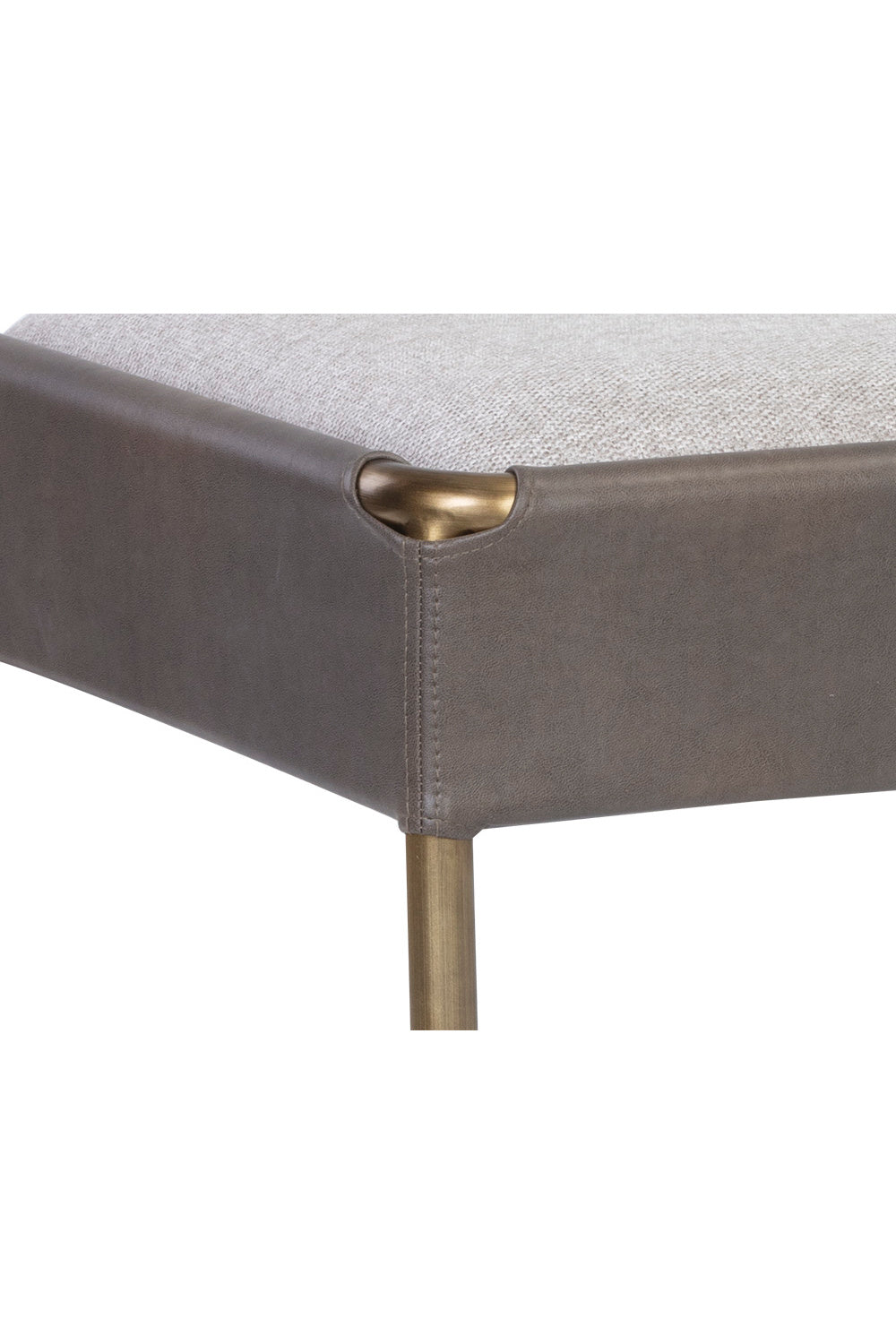 Brass Frame Modern Bench by Splendido Bellevue, alternate view 14