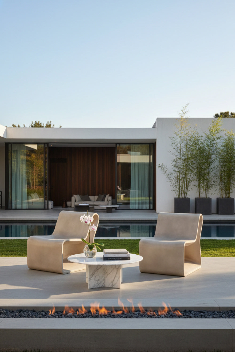 Modern European furniture - Gray Concrete Indoor/Outdoor Lounge Chair - www.oroa.com