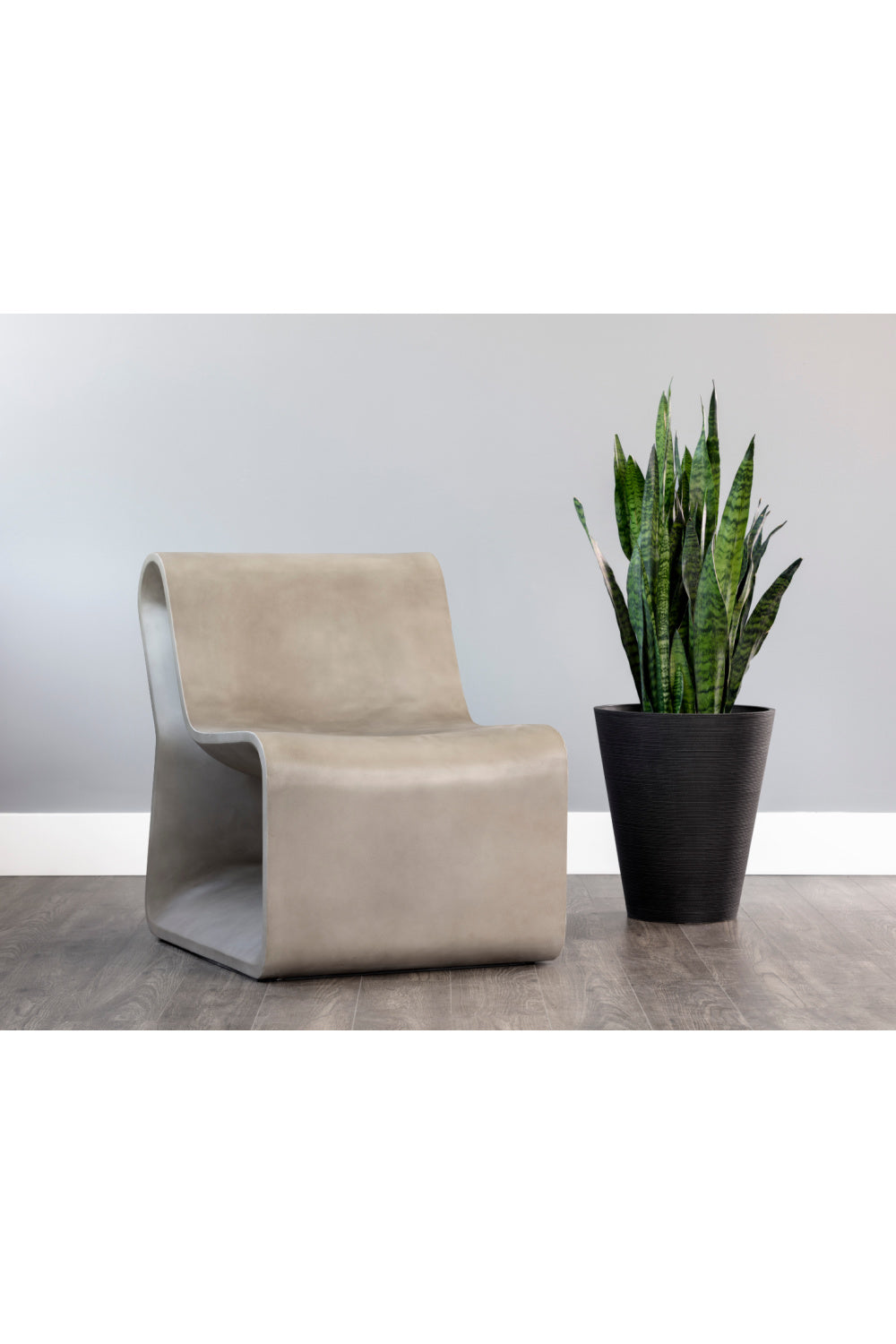 Gray Concrete Indoor/Outdoor Lounge Chair by Splendido Odyssey Accent Chair, alternate view 8