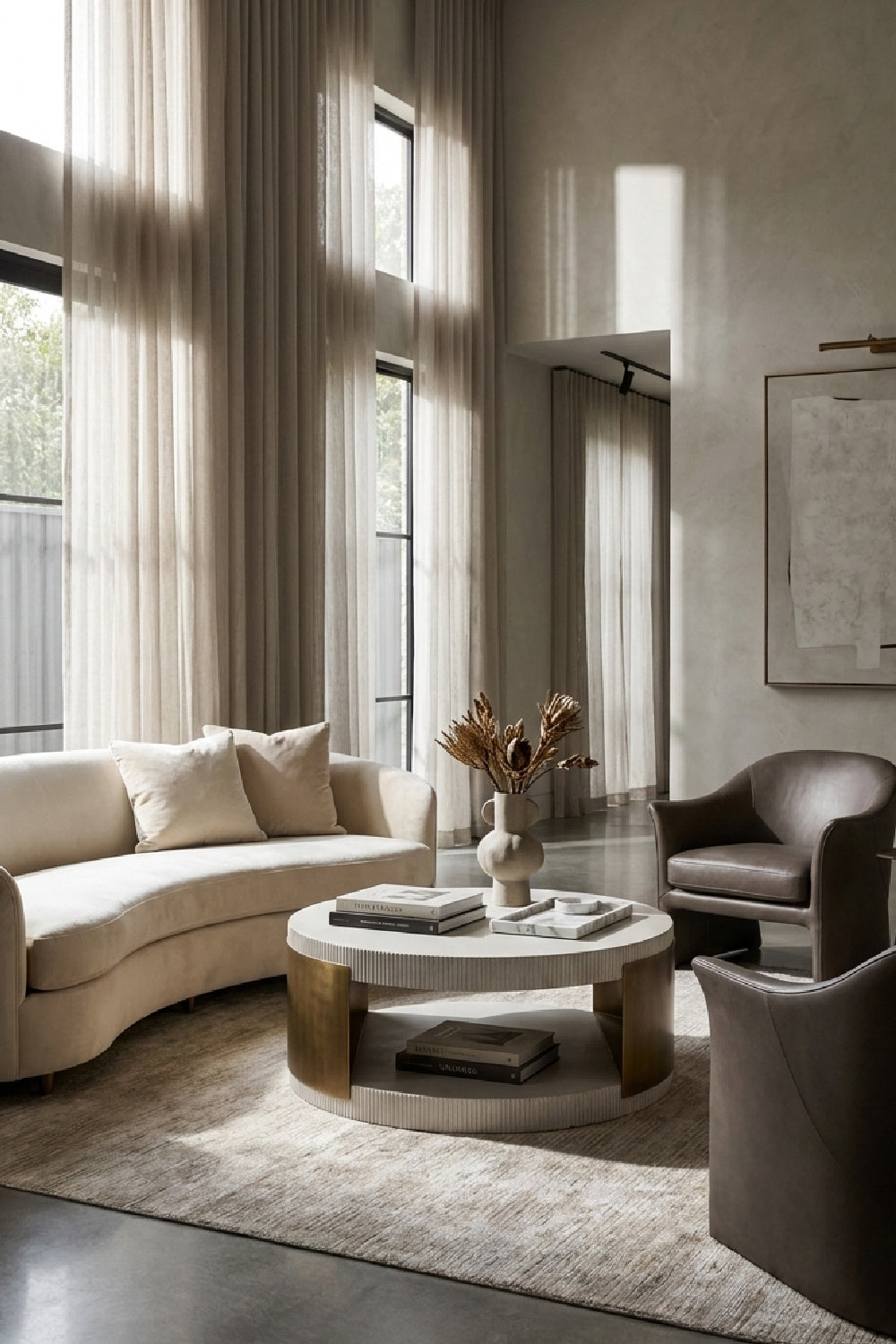 White Ridged Indoor/Outdoor Coffee Table | Splendido Cavette | Oroa.com