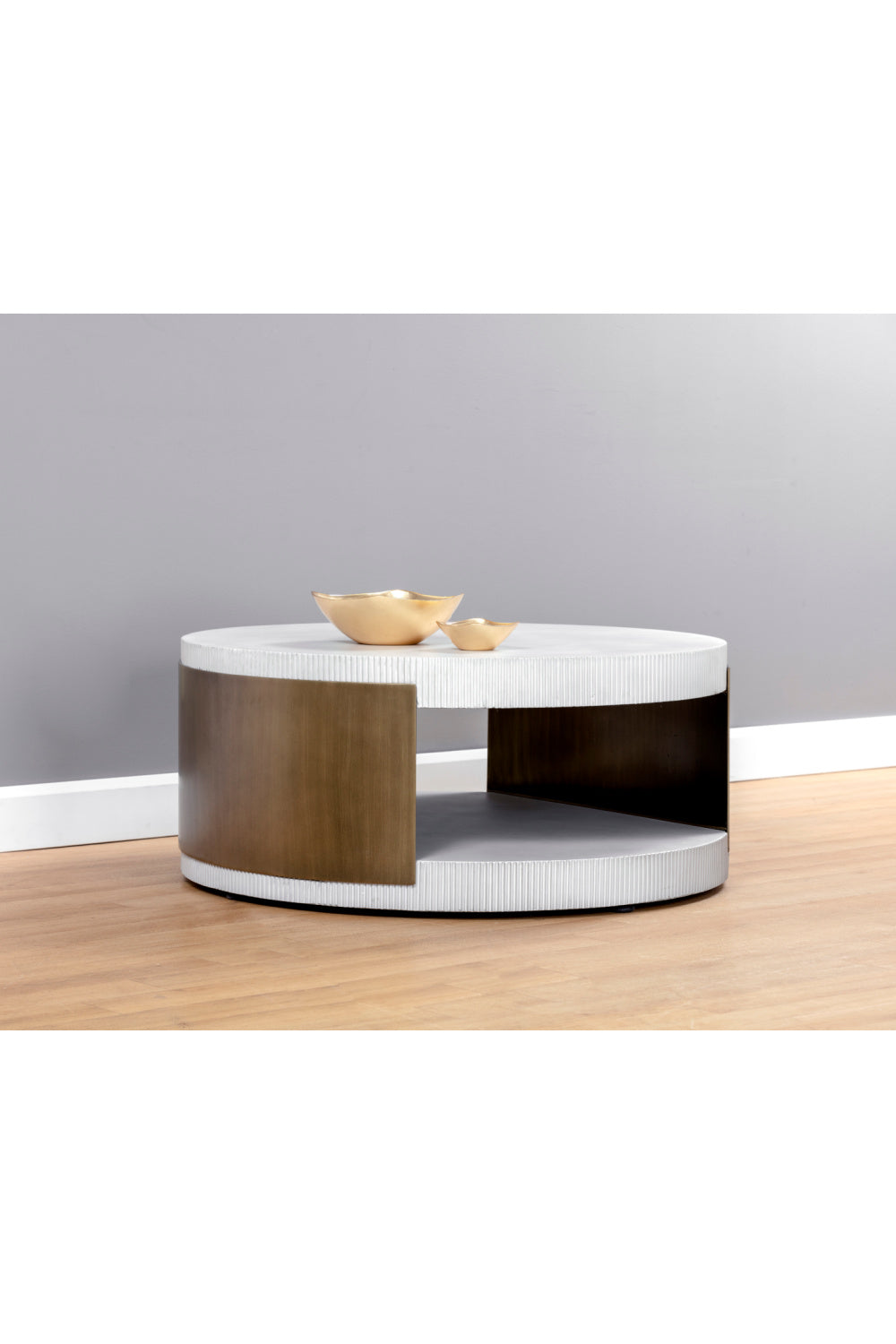 White Ridged Indoor/Outdoor Coffee Table | Splendido Cavette | Oroa.com