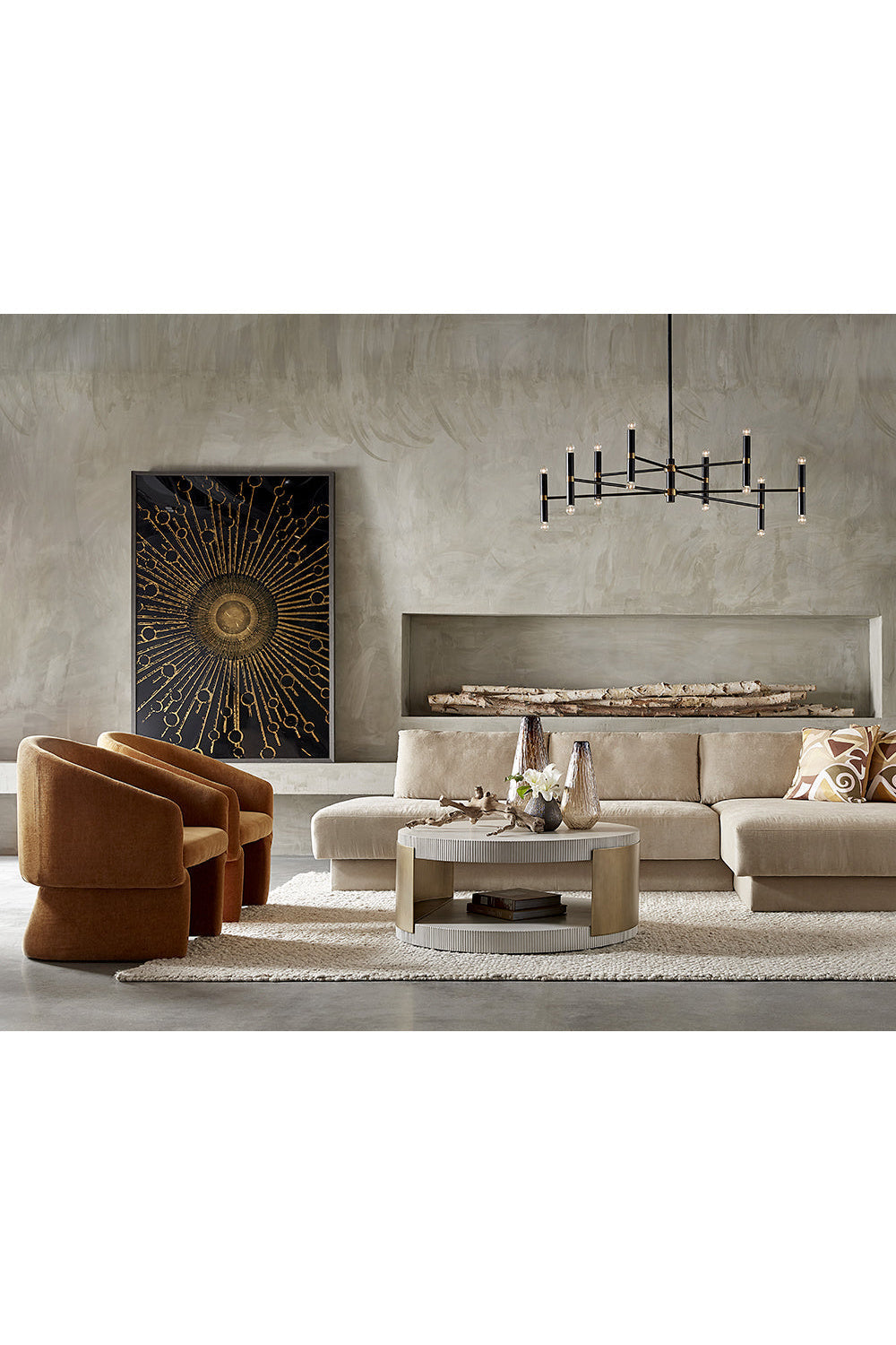 White Ridged Indoor/Outdoor Coffee Table by Splendido Cavette, alternate view 6