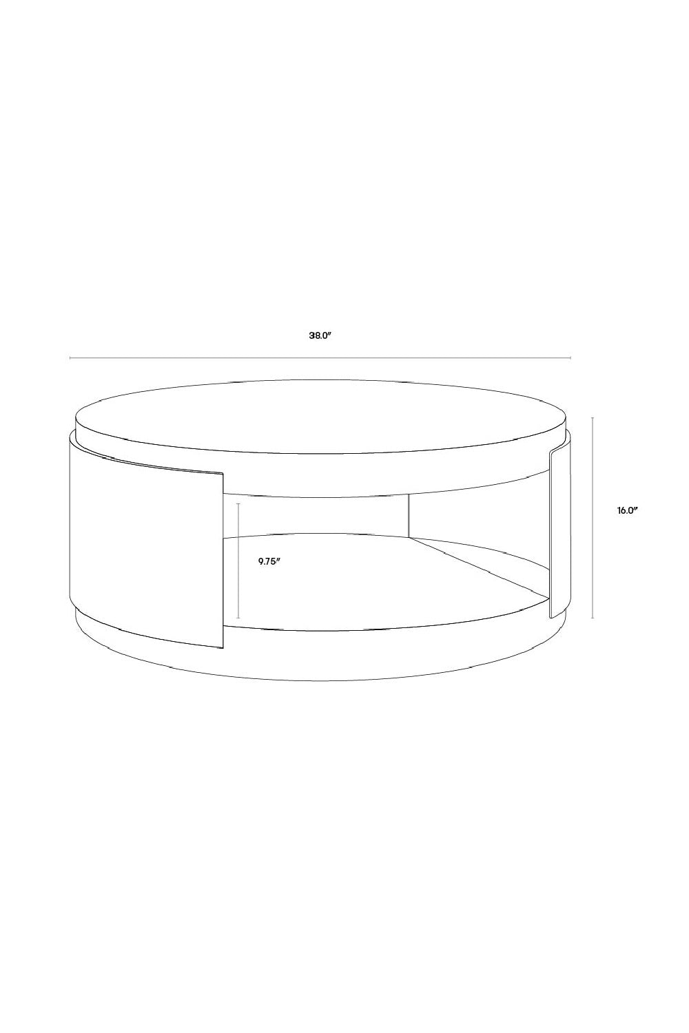 White Ridged Indoor/Outdoor Coffee Table by Splendido Cavette, alternate view 7