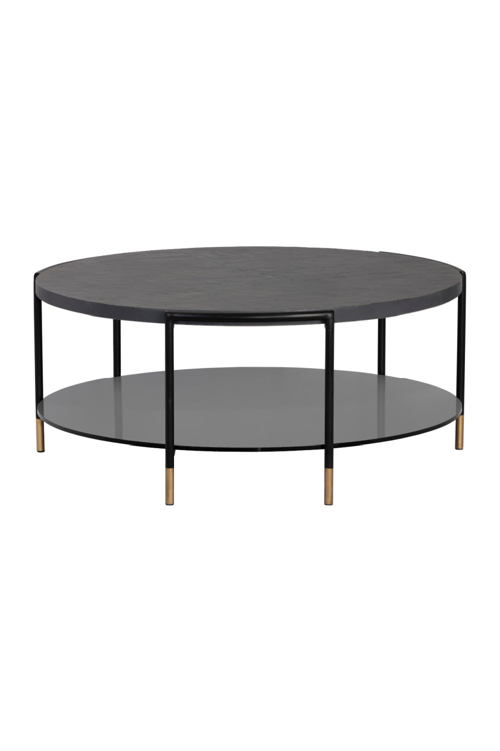 Black Round Indoor/Outdoor Coffee Table by Splendido Zuma