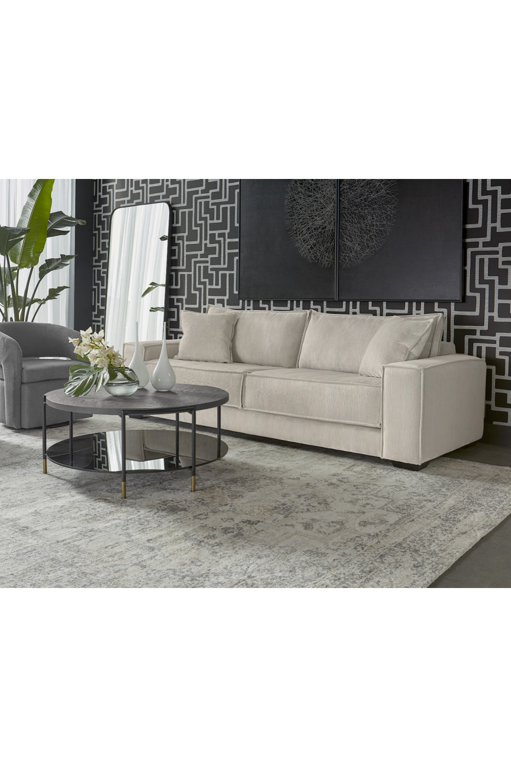 Modern European furniture - Black Round Indoor/Outdoor Coffee Table - www.oroa.com