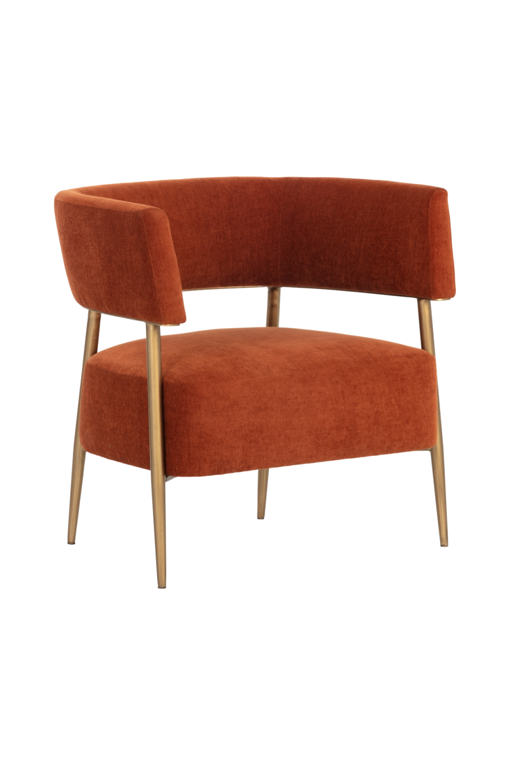 Antique Brass Legs Lounge Chair by Splendido Maestro Accent Chair, alternate view 11