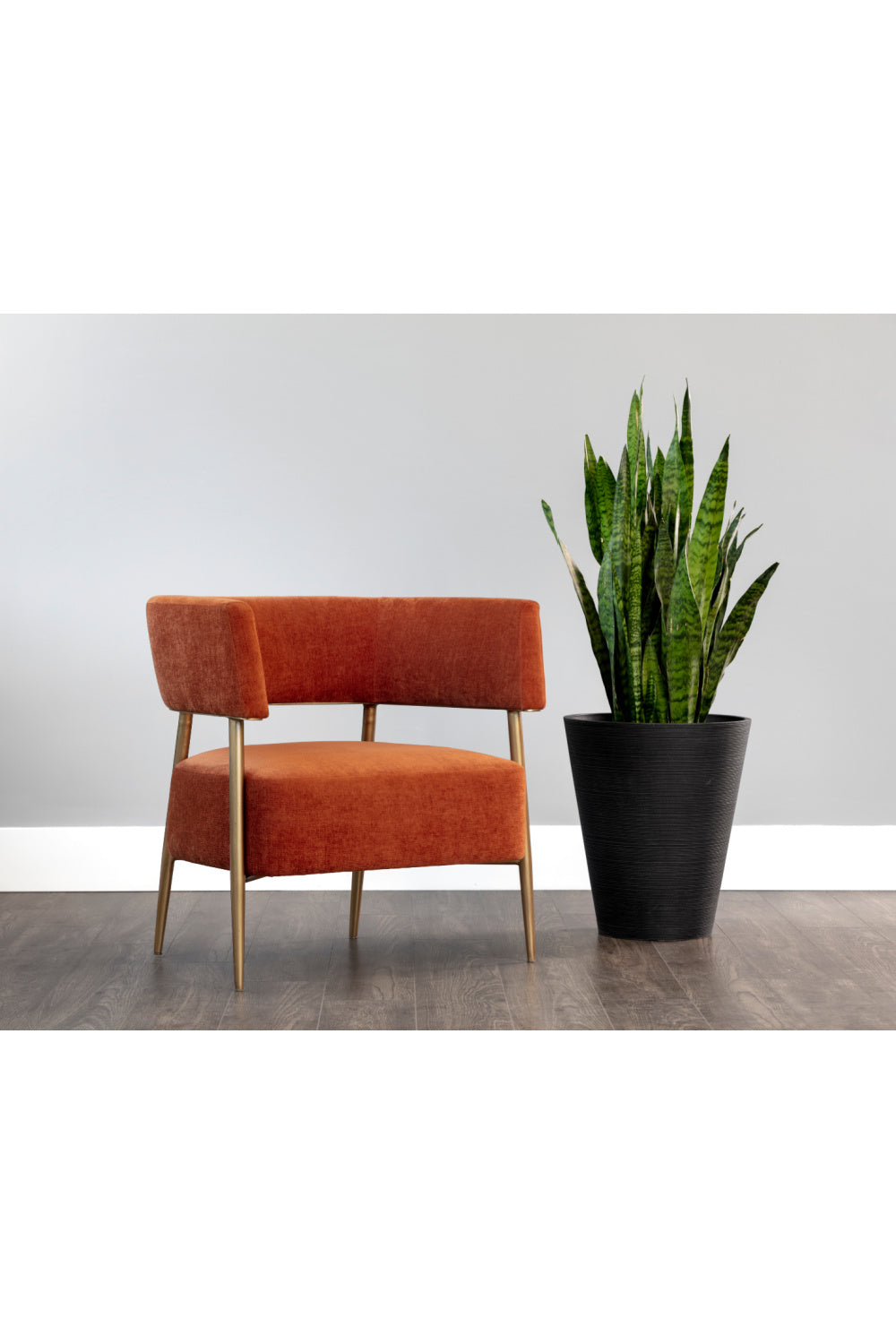 Antique Brass Legs Lounge Chair by Splendido Maestro Accent Chair, alternate view 18