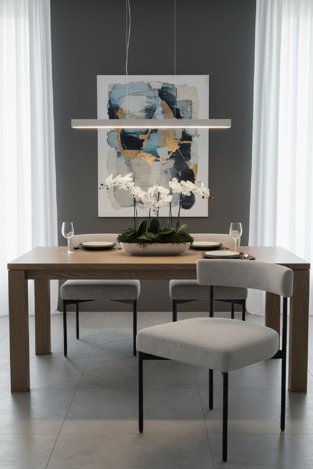 Gray Open-Back Dining Chairs (2) by Splendido Seneca, alternate view 2