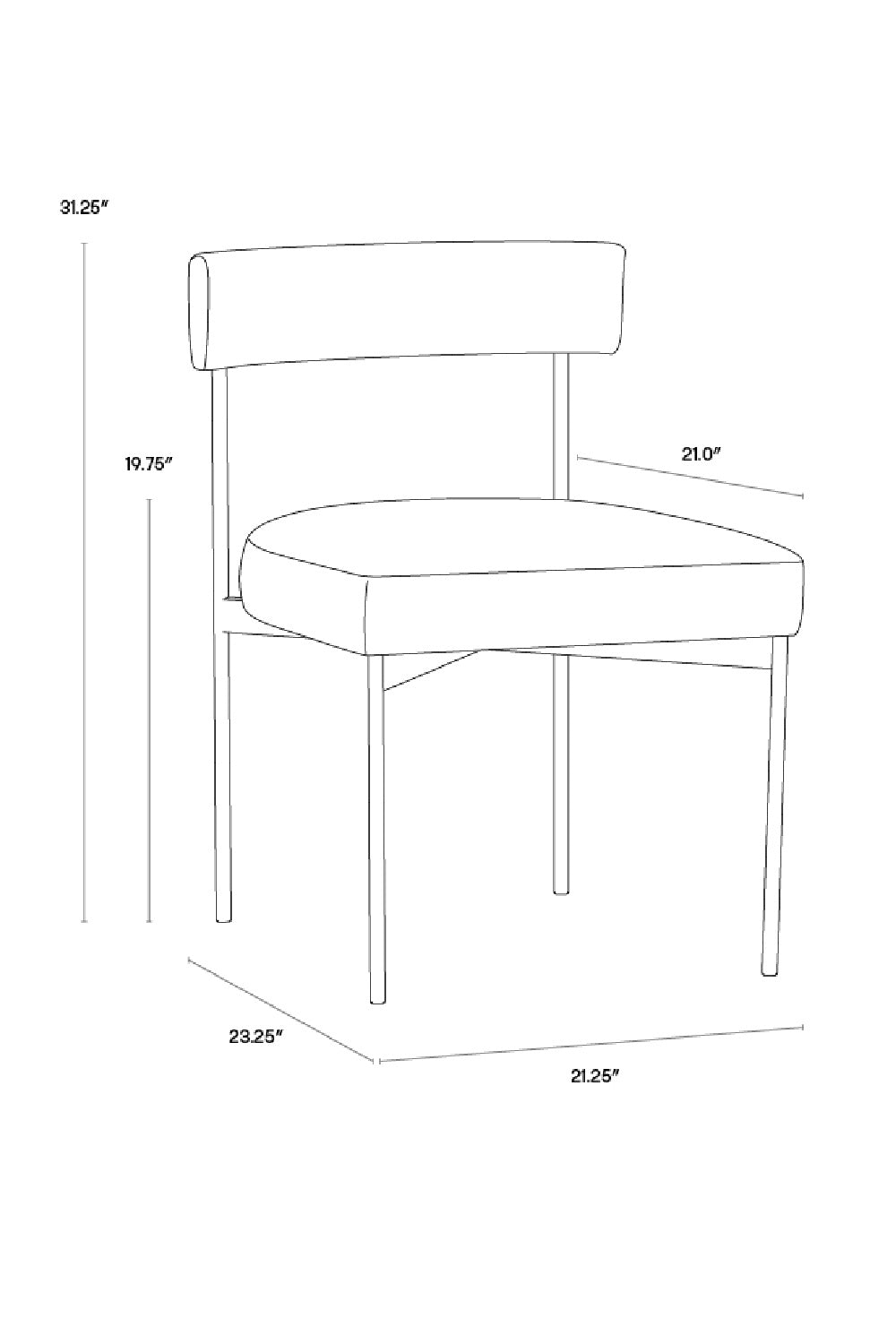 Gray Open-Back Dining Chairs (2) by Splendido Seneca, alternate view 9
