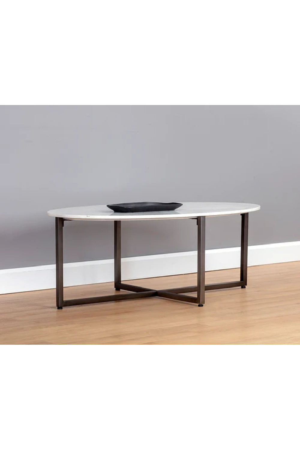 White Oval Marble Coffee Table by Splendido Kiara, alternate view 7