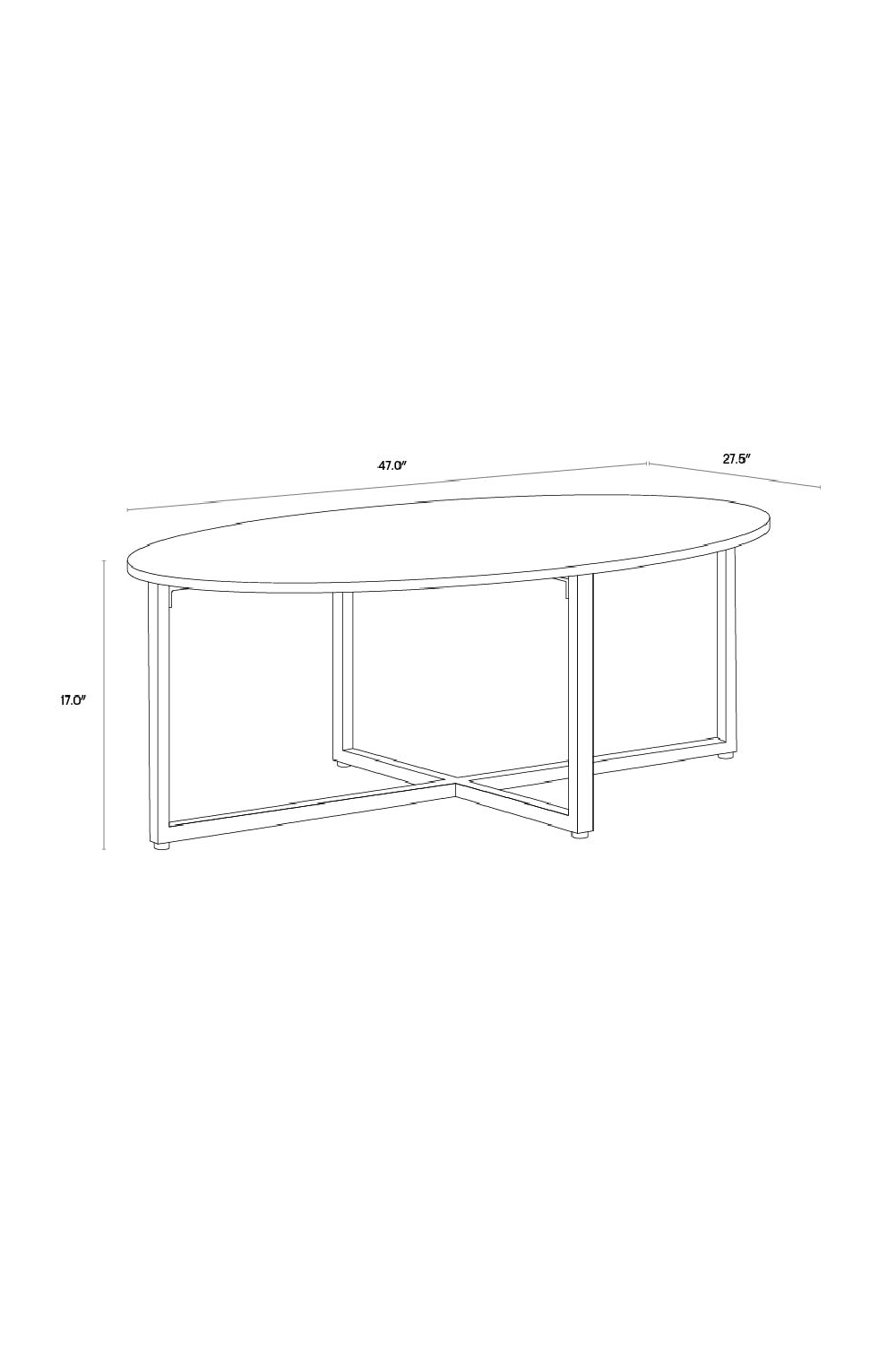 White Oval Marble Coffee Table by Splendido Kiara, alternate view 6