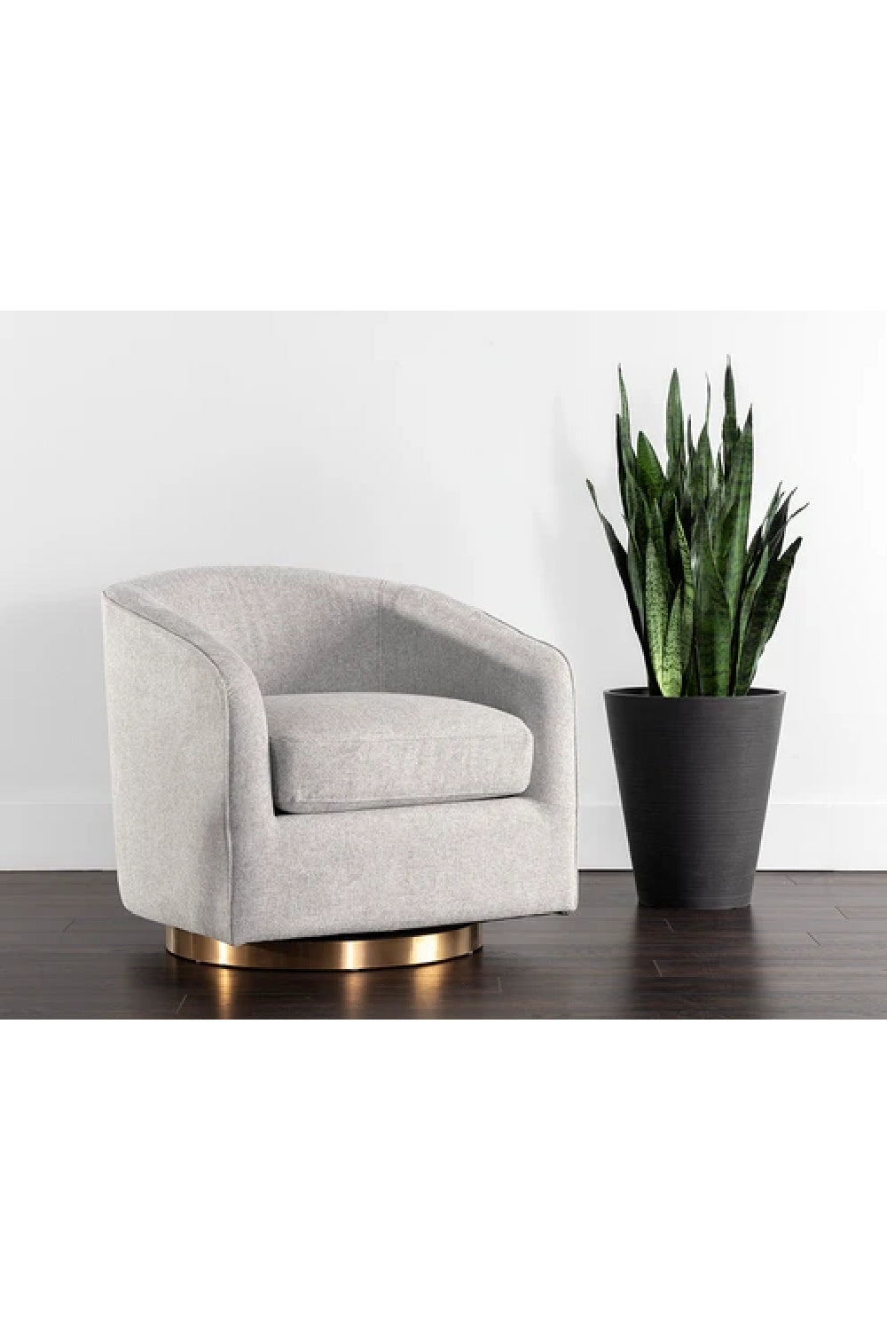 Curved Swivel Lounge Chair by Splendido Hazel Accent Chair, alternate view 12