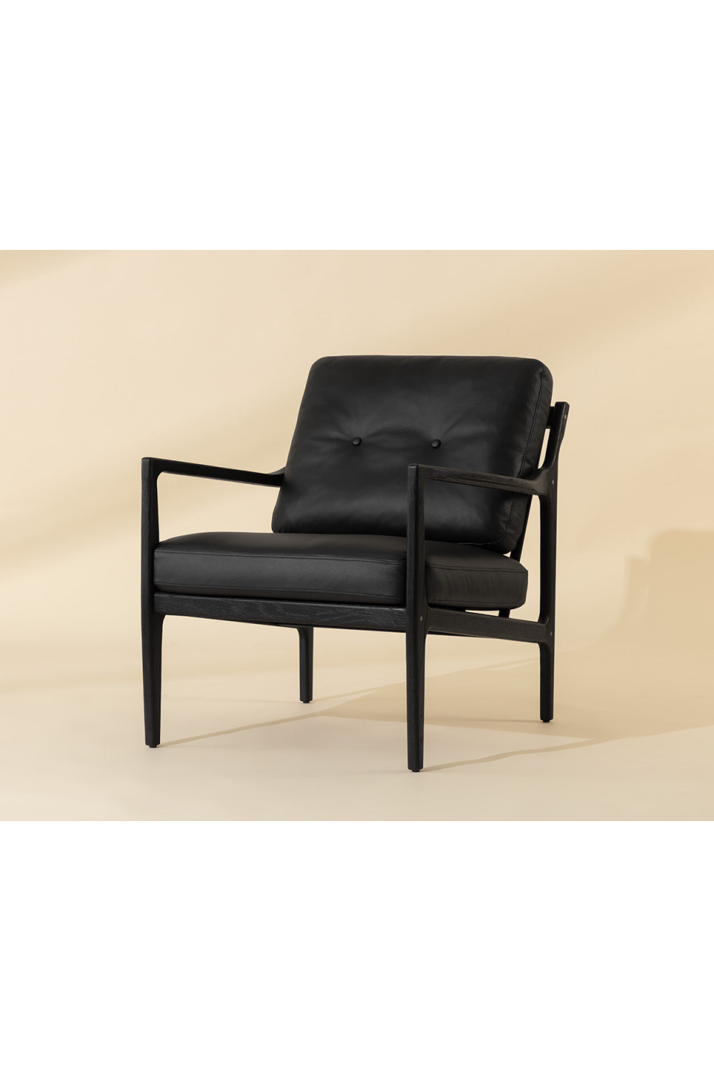 Button-Tufted Leather Lounge Chair by Splendido Gilmore Accent Chair, alternate view 22