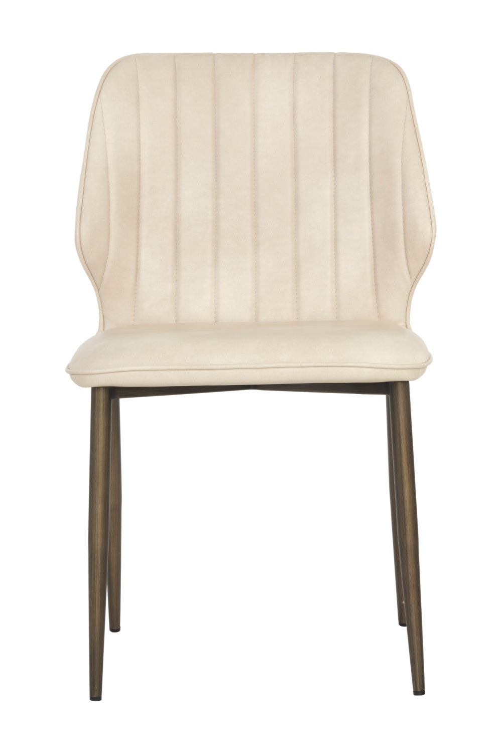Modern European furniture - Channeled Leather Look Dining Chairs (2) - www.oroa.com