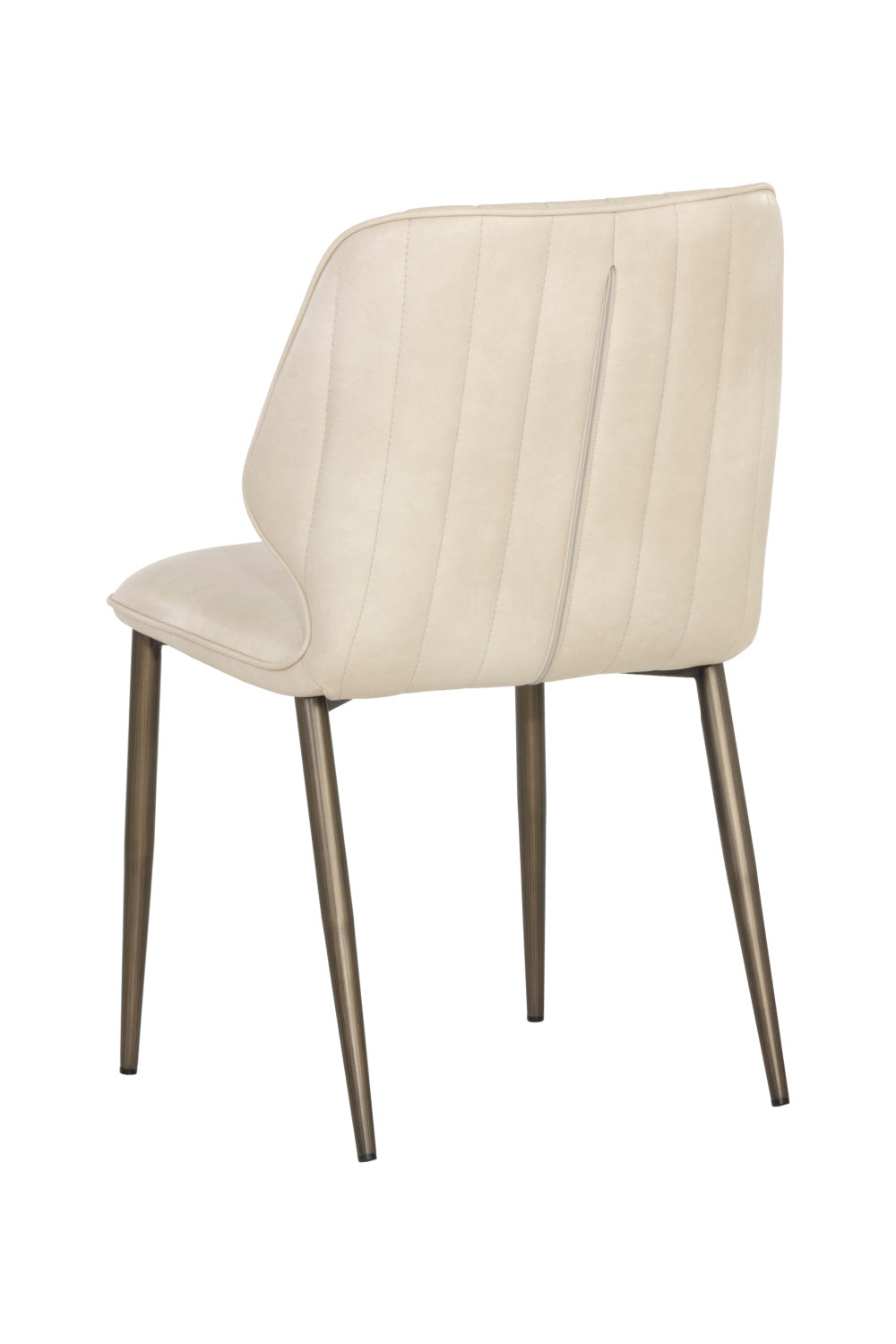 Modern European furniture - Channeled Leather Look Dining Chairs (2) - www.oroa.com