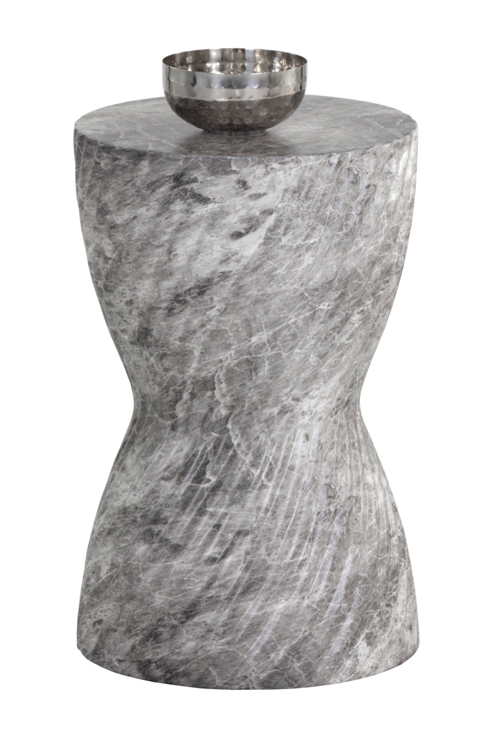 Gray Hourglass Indoor/Outdoor End Table by Splendido Cara Side Table, alternate view 3