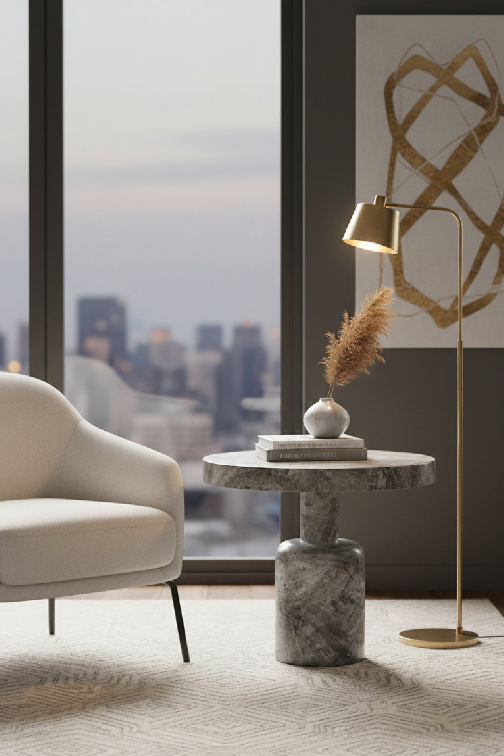 Gray Indoor/Outdoor Side Table | Splendido Elmira | Oroa.com