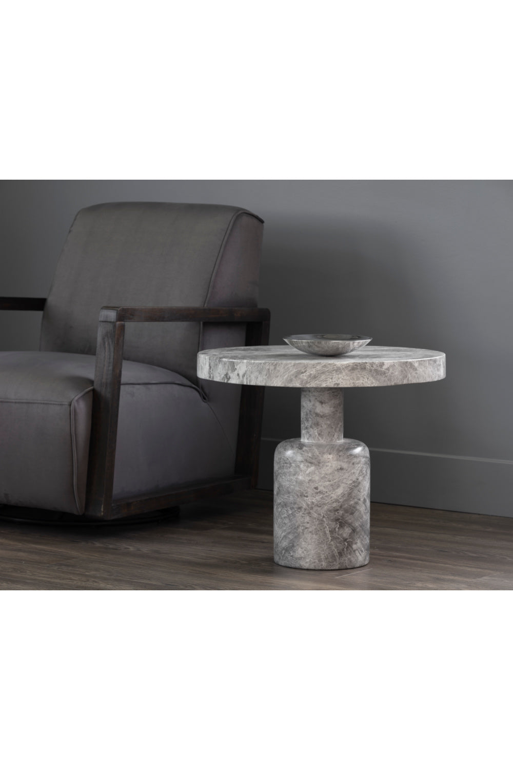 Gray Indoor/Outdoor Side Table by Splendido Elmira, alternate view 7