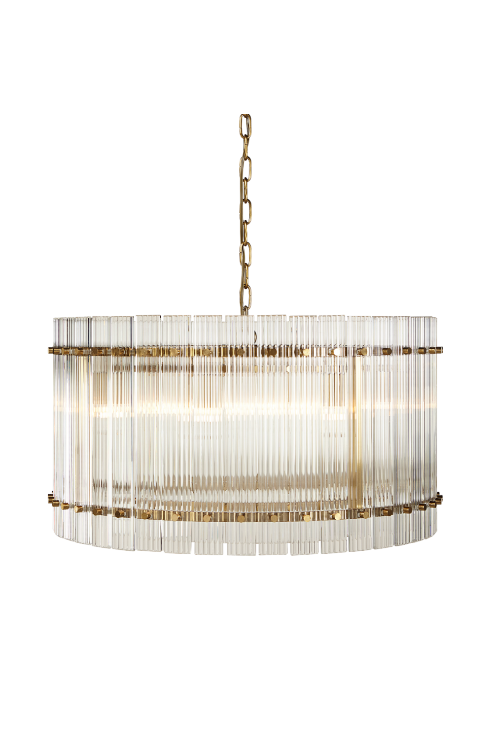 Clear Fluted Glass Chandelier by Splendido Kore
