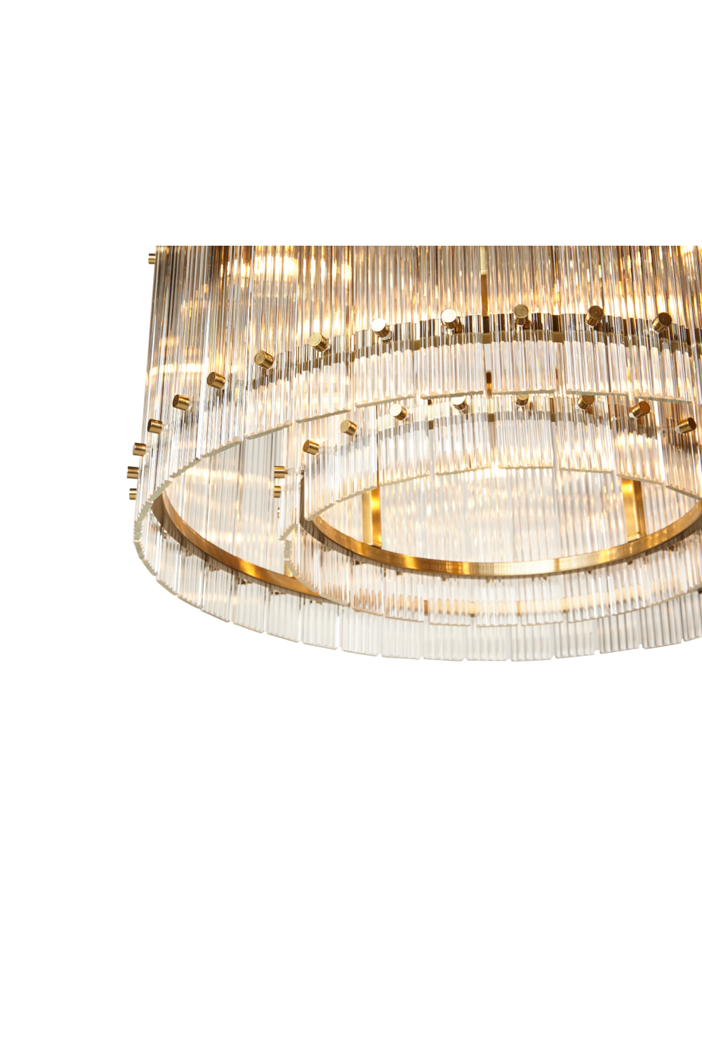 Clear Fluted Glass Chandelier by Splendido Kore, alternate view 4