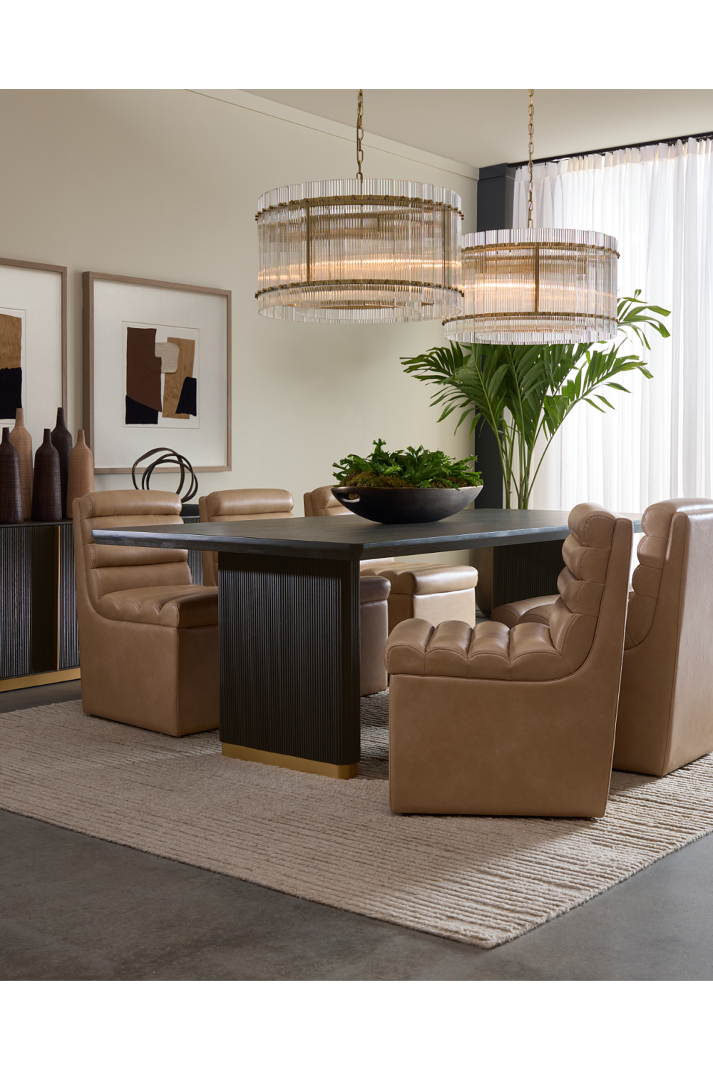 Clear Fluted Glass Chandelier | Splendido Kore | Oroa.com