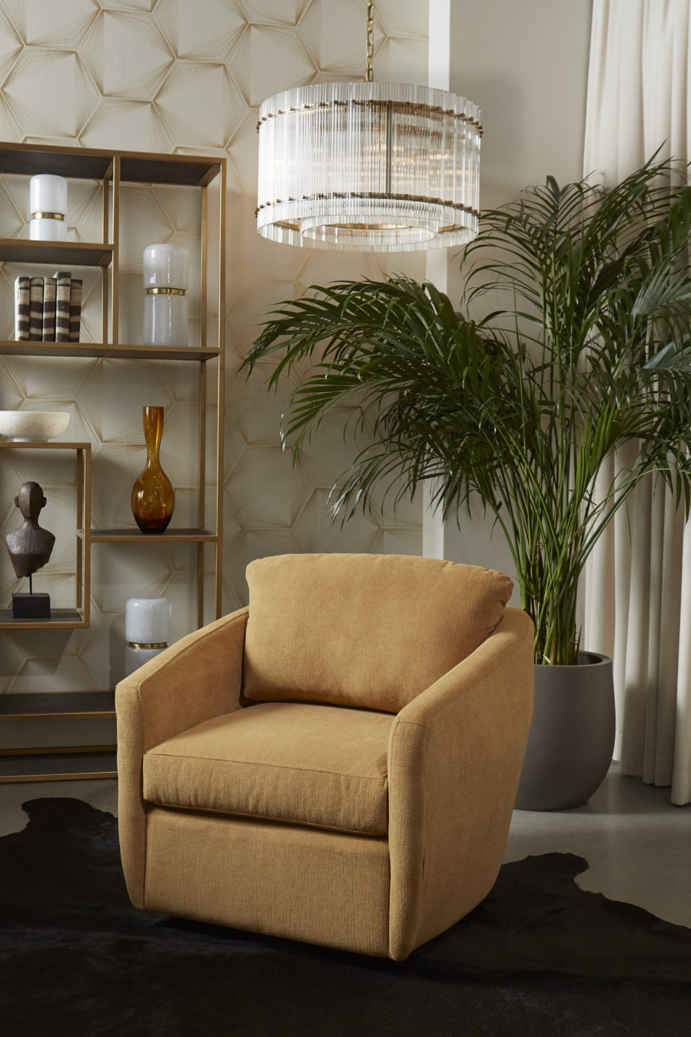 Clear Fluted Glass Chandelier by Splendido Kore, alternate view 2