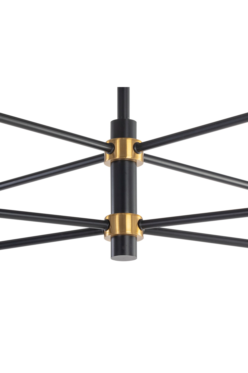 Black Tubes 16-Light Chandelier by Splendido Briggs, alternate view 4