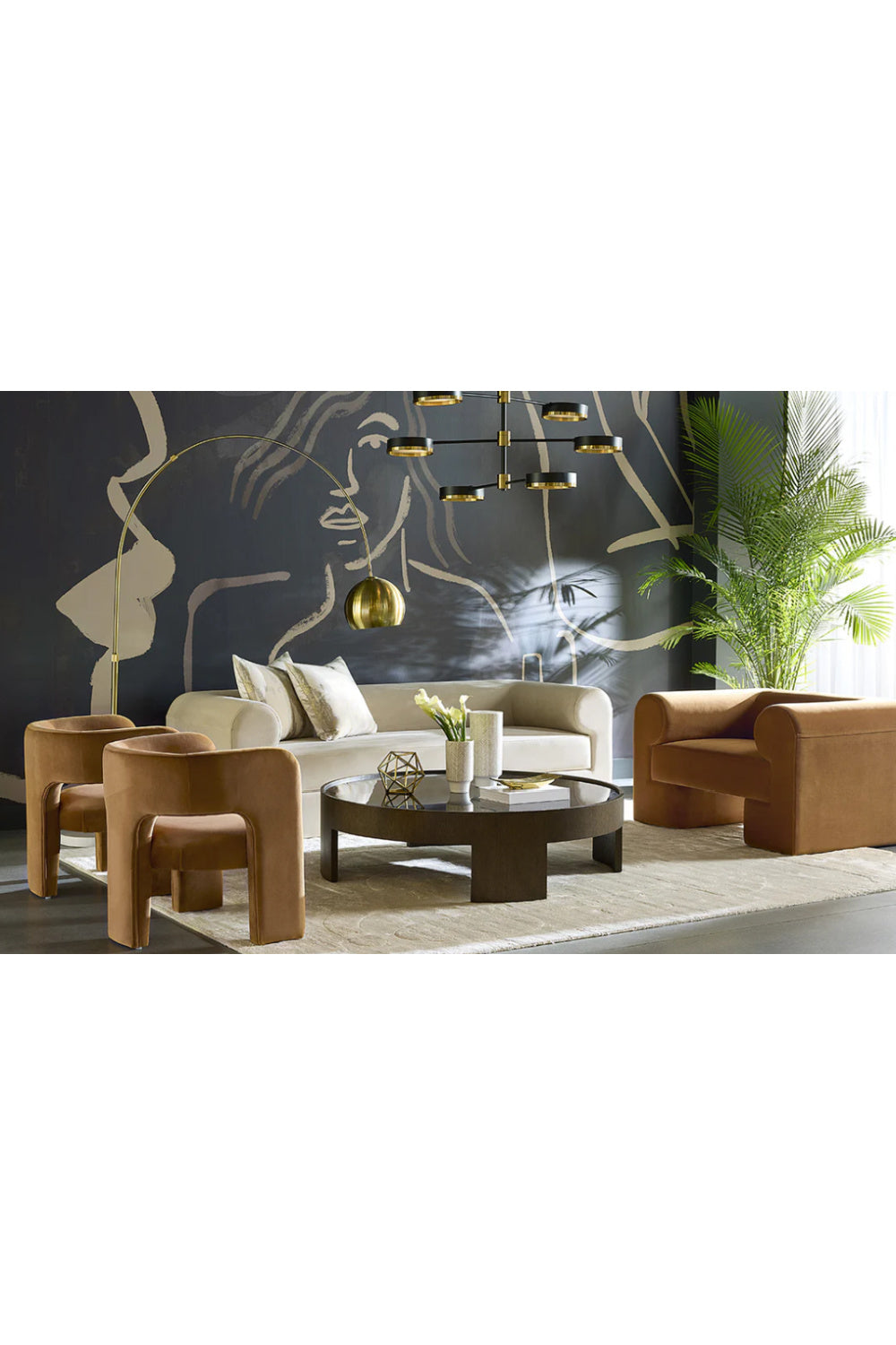 Modern European furniture - Arched Iron Floor Lamp - www.oroa.com