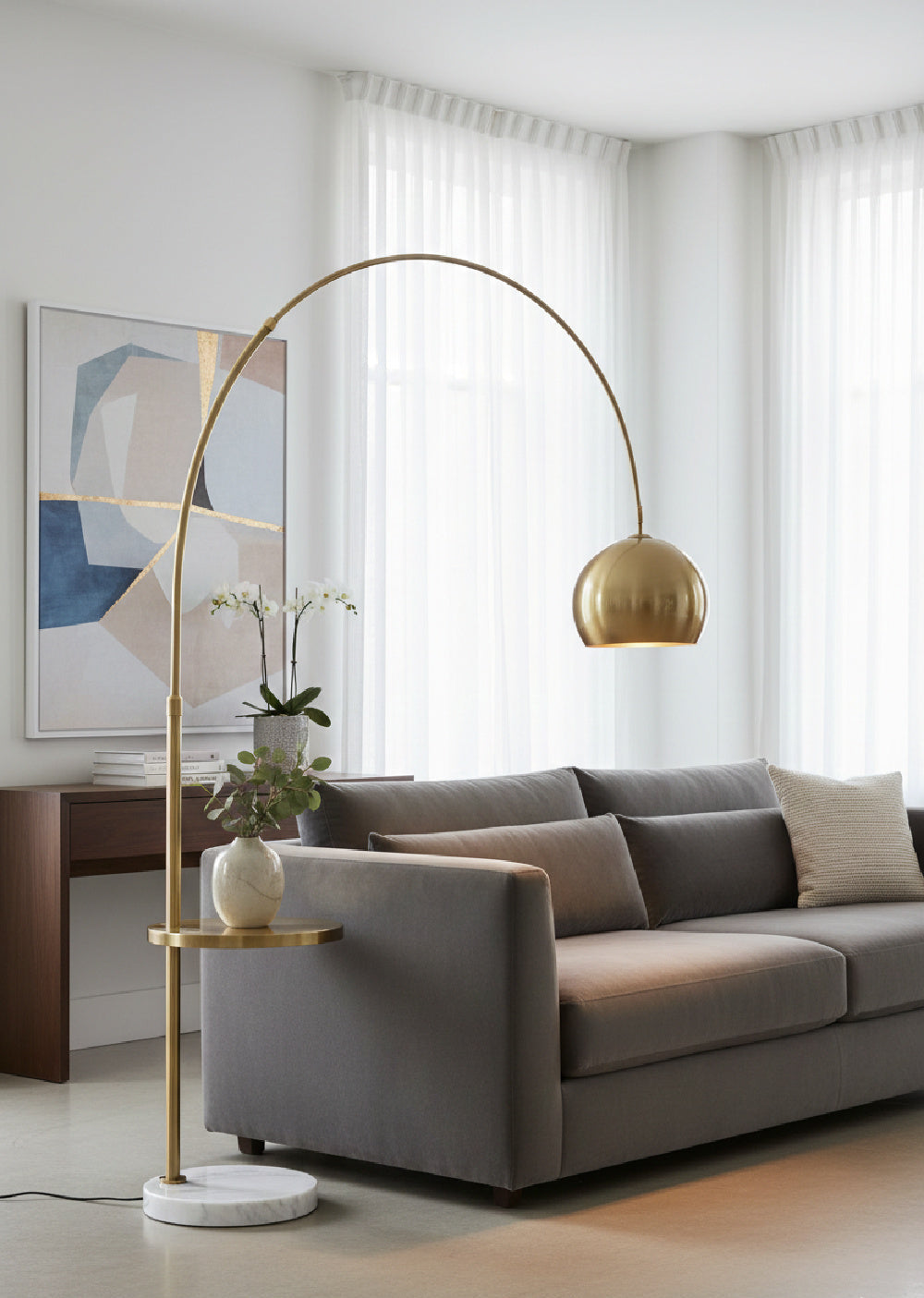 Arched Iron Floor Lamp by Splendido Vern, alternate view 2
