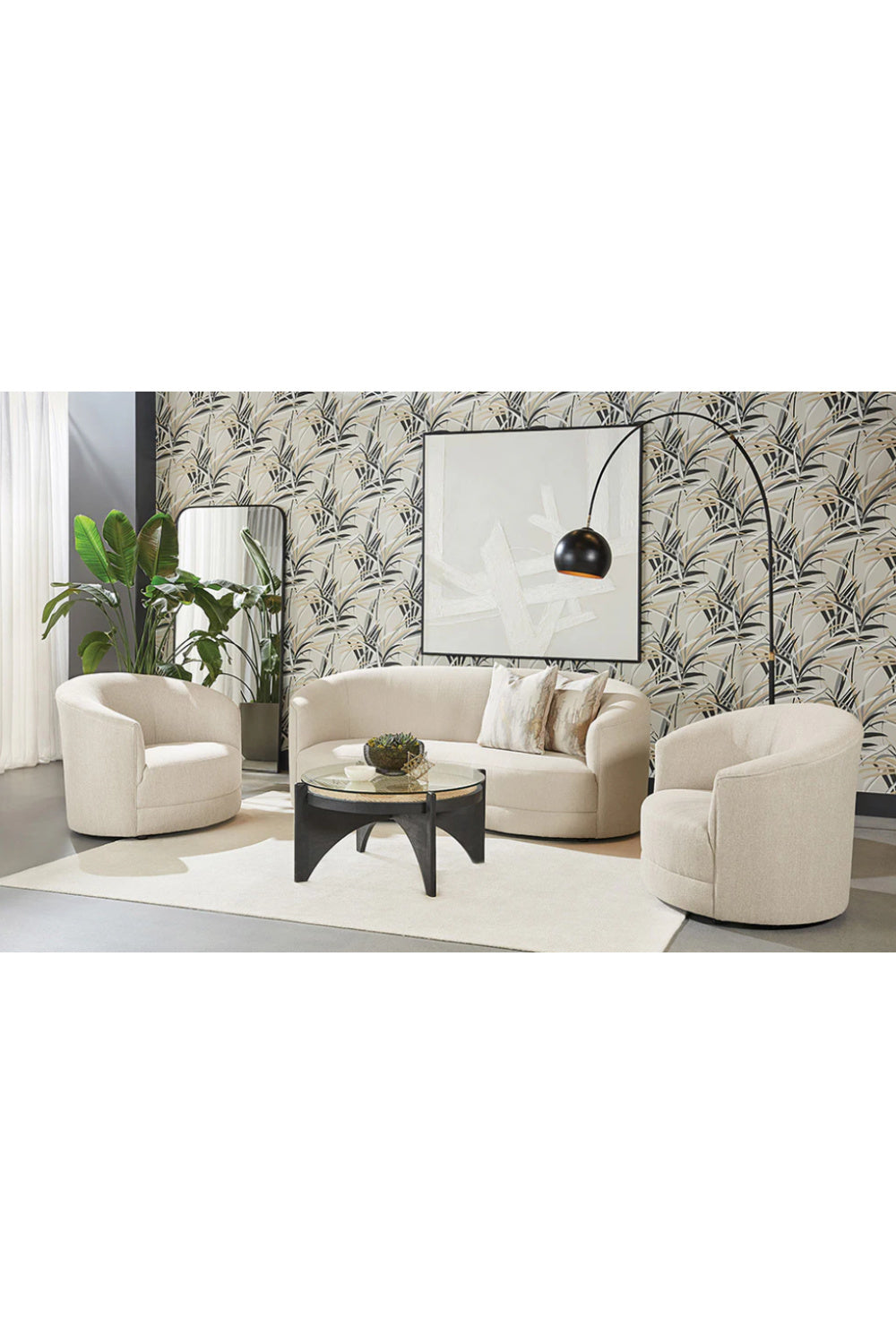 Modern European furniture - Arched Iron Floor Lamp - www.oroa.com