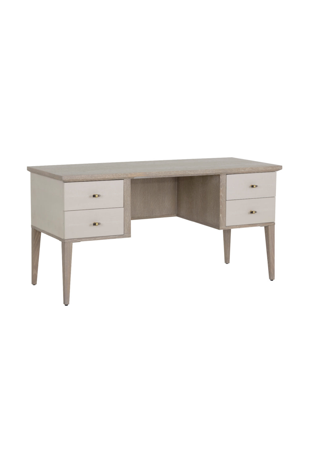 Cream Shagreen 4-Drawer Desk by Splendido Pattinson