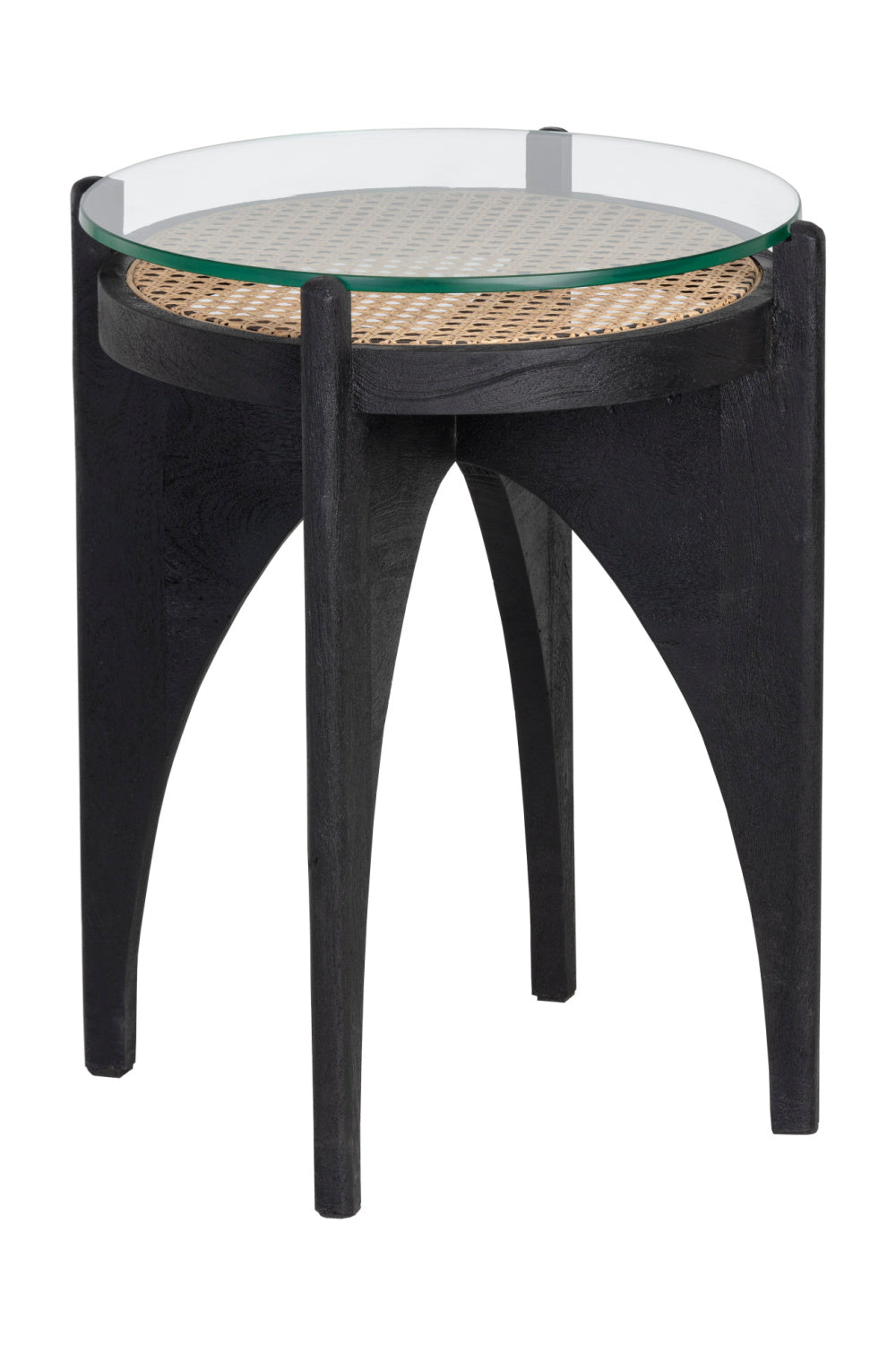 Black Wood Base End Table by Splendido Adora Side Table