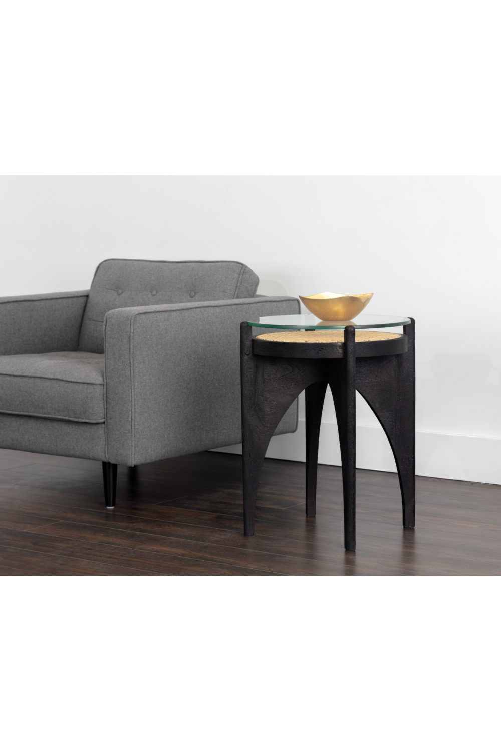 Black Wood Base End Table by Splendido Adora Side Table, alternate view 7