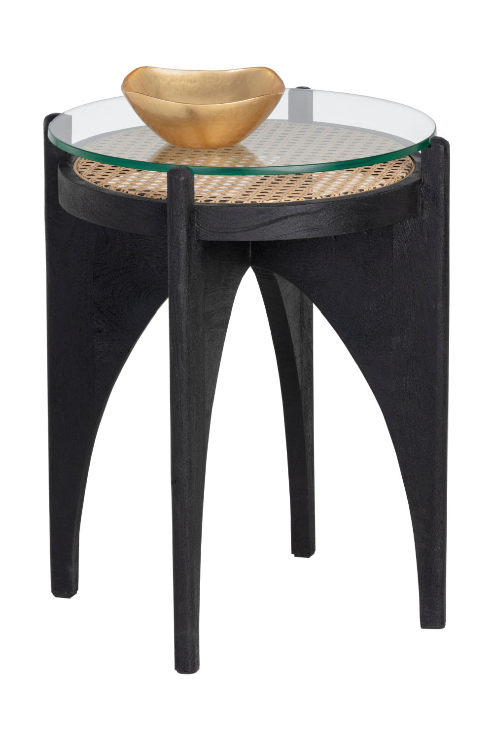 Black Wood Base End Table by Splendido Adora Side Table, alternate view 3