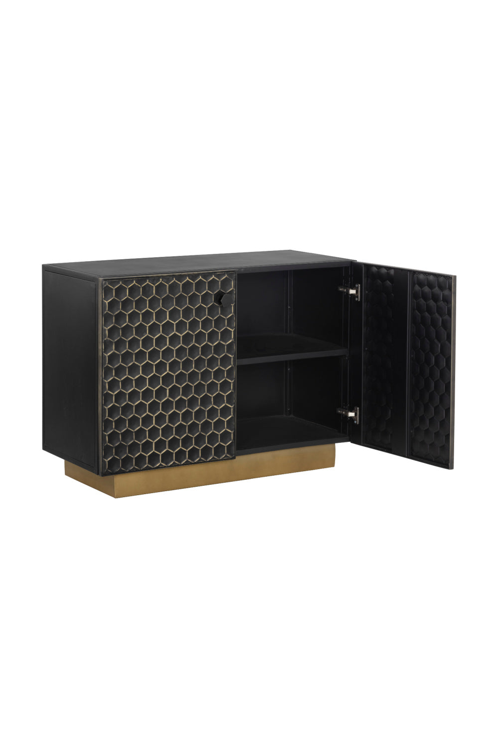 Black Iron Honeycomb Pattern Sideboard by Splendido Hive, alternate view 3