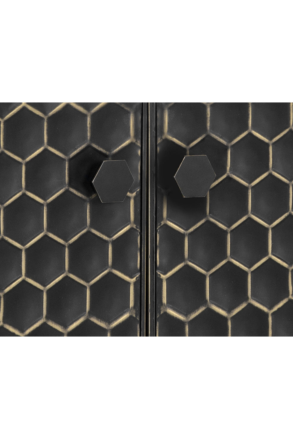 Black Iron Honeycomb Pattern Sideboard by Splendido Hive, alternate view 14