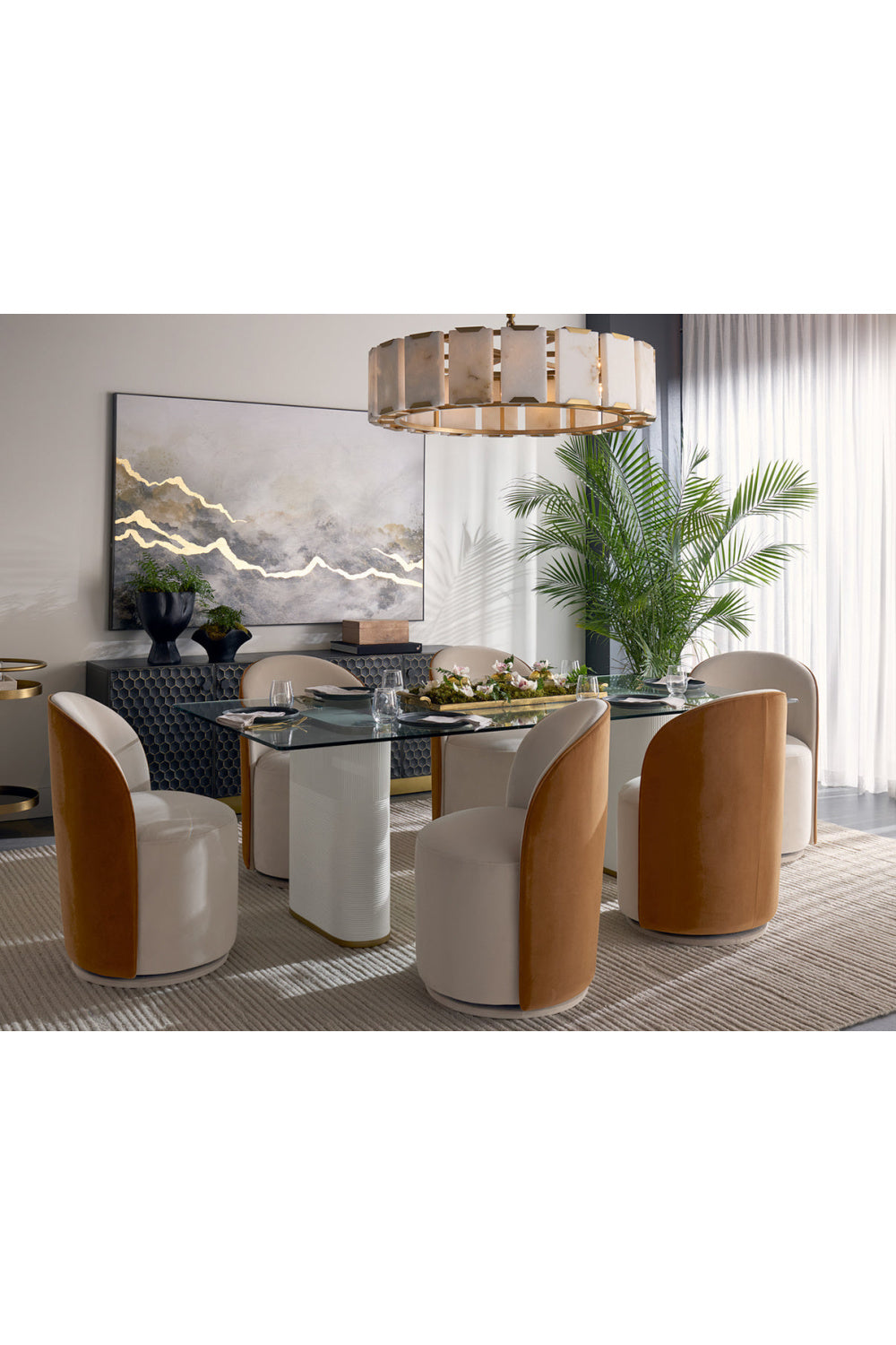 Black Iron Honeycomb Pattern Sideboard by Splendido Hive, alternate view 16