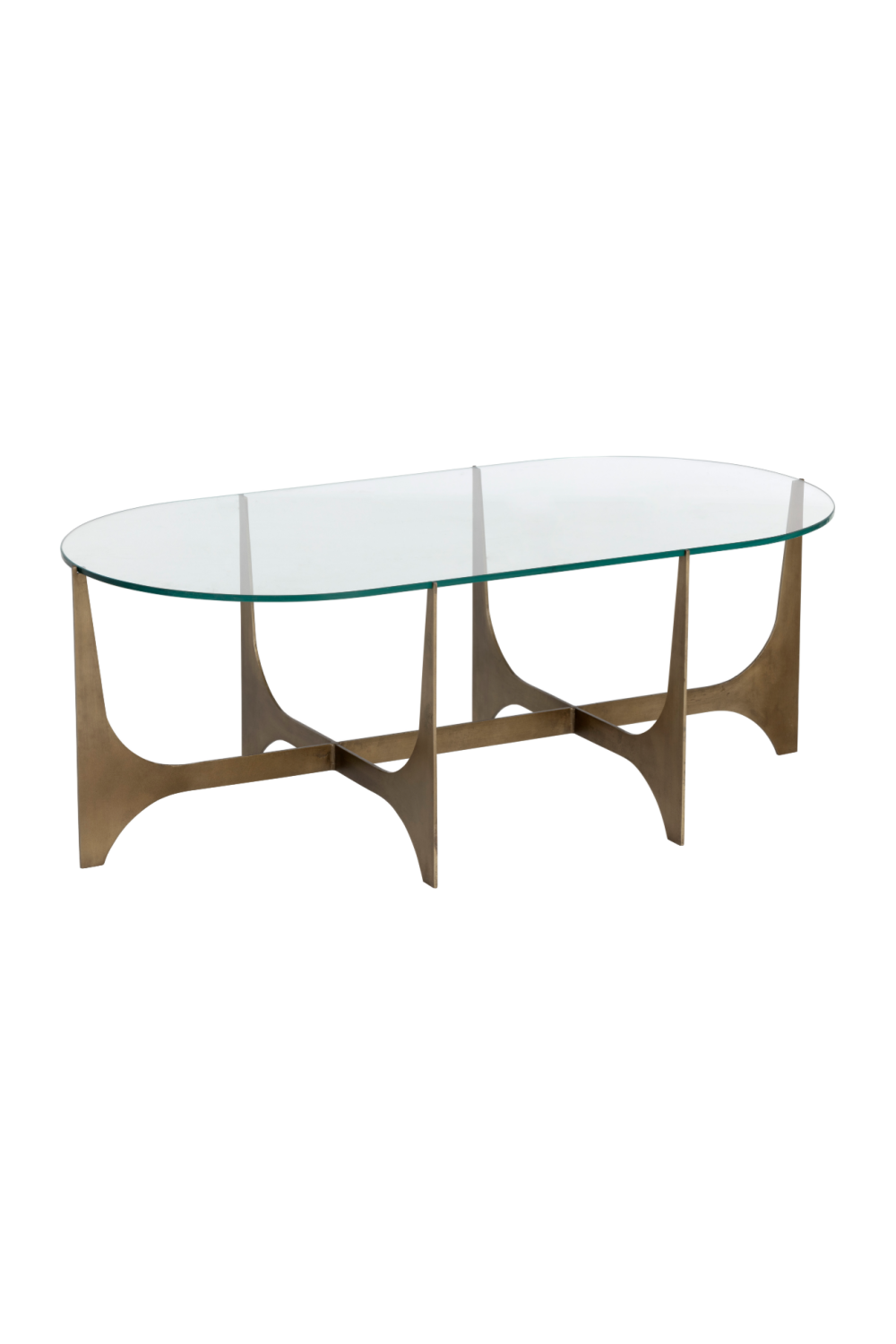 Oval Clear Glass Coffee Table by Splendido Juliane
