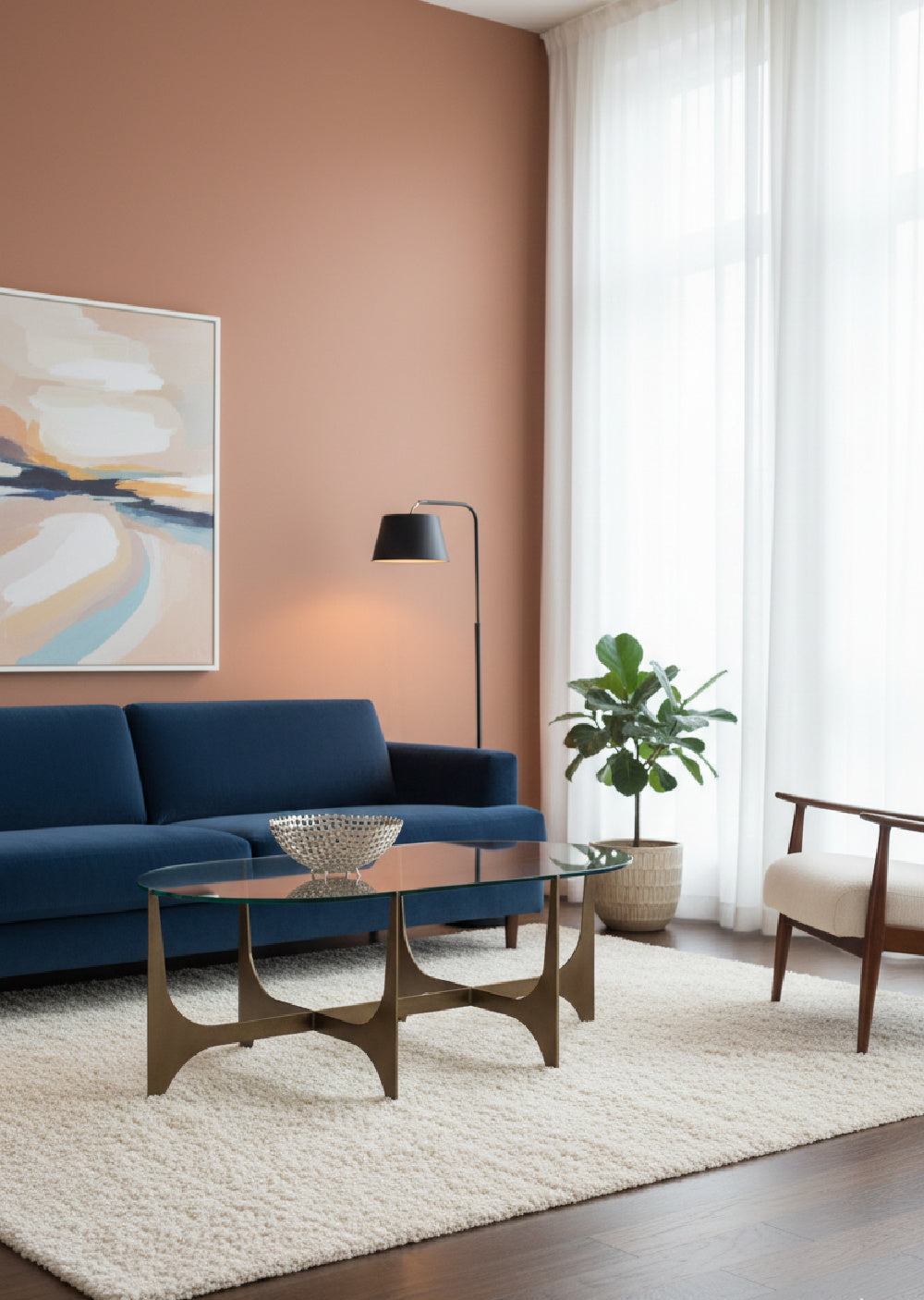 Oval Clear Glass Coffee Table by Splendido Juliane, alternate view 2