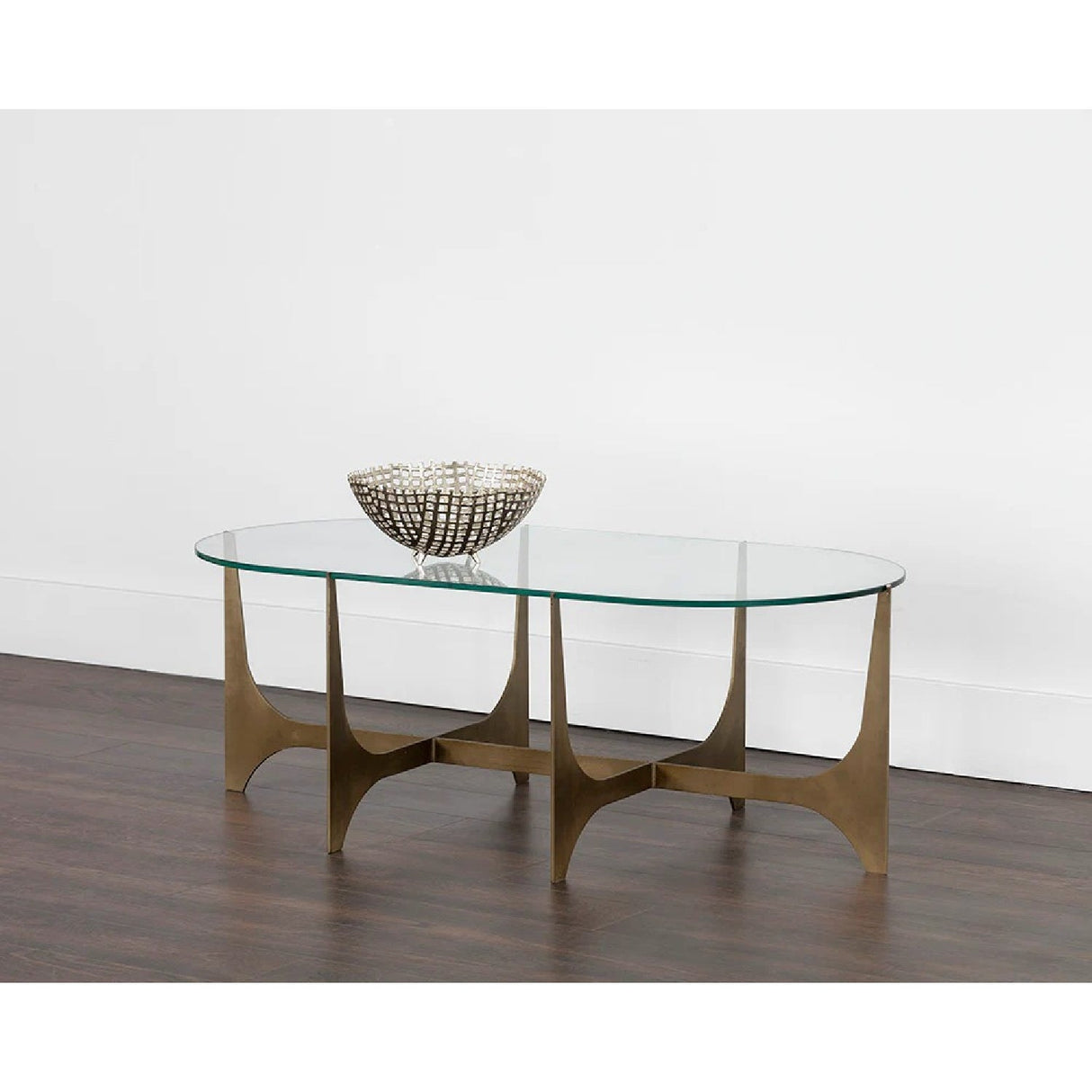 Oval Clear Glass Coffee Table by Splendido Juliane, alternate view 7