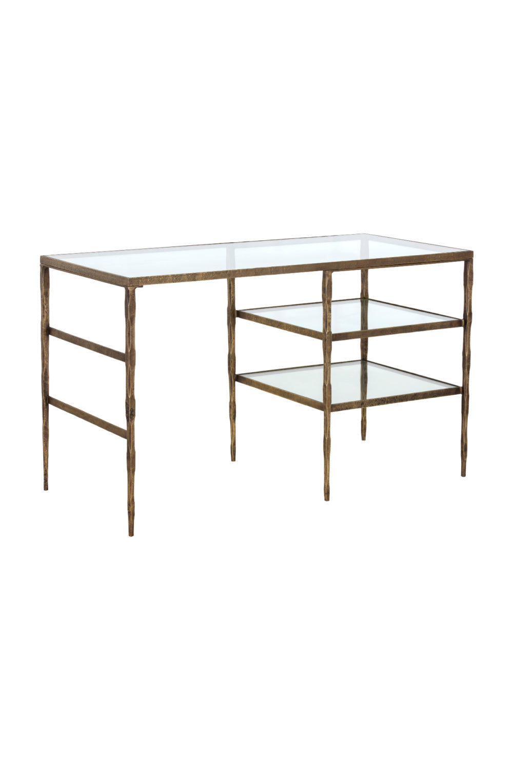 Glass 2-Shelf Desk by Splendido Bruna