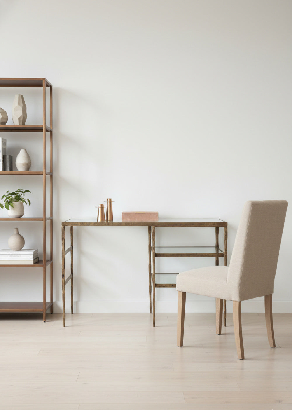 Modern European furniture - Glass 2-Shelf Desk - www.oroa.com