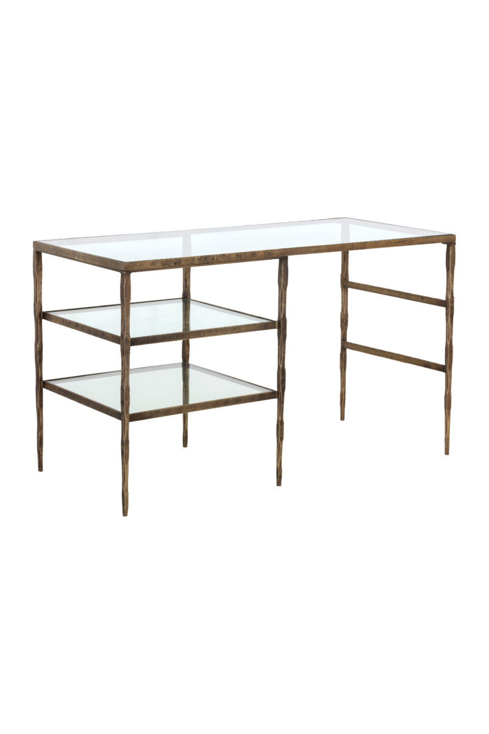 Modern European furniture - Glass 2-Shelf Desk - www.oroa.com