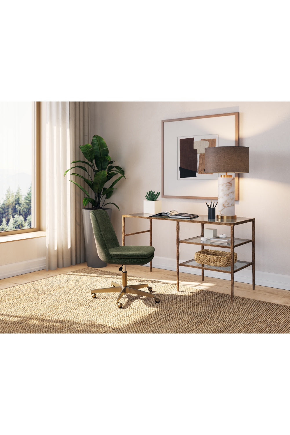Glass 2-Shelf Desk by Splendido Bruna, alternate view 10