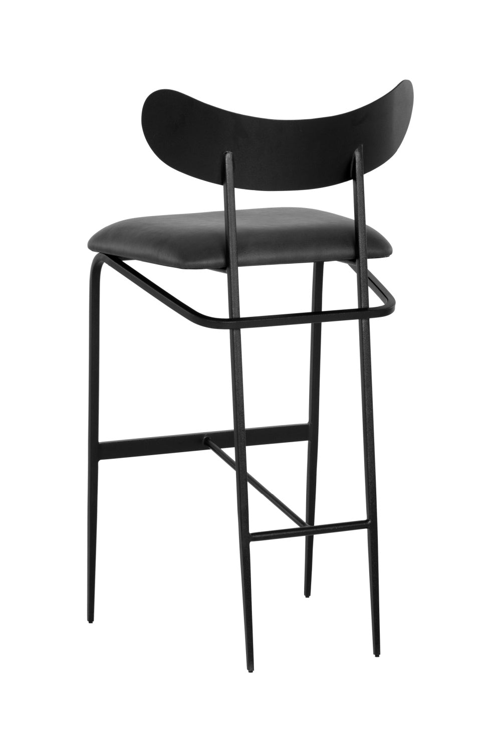 Black Sculpted Back Bar Stool by Splendido Gibbons Barstool, alternate view 4