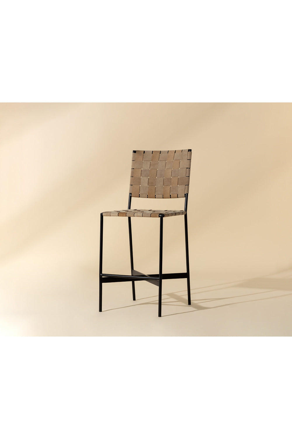 Weaved Suede Leather Counter Stool by Splendido Omari, alternate view 10